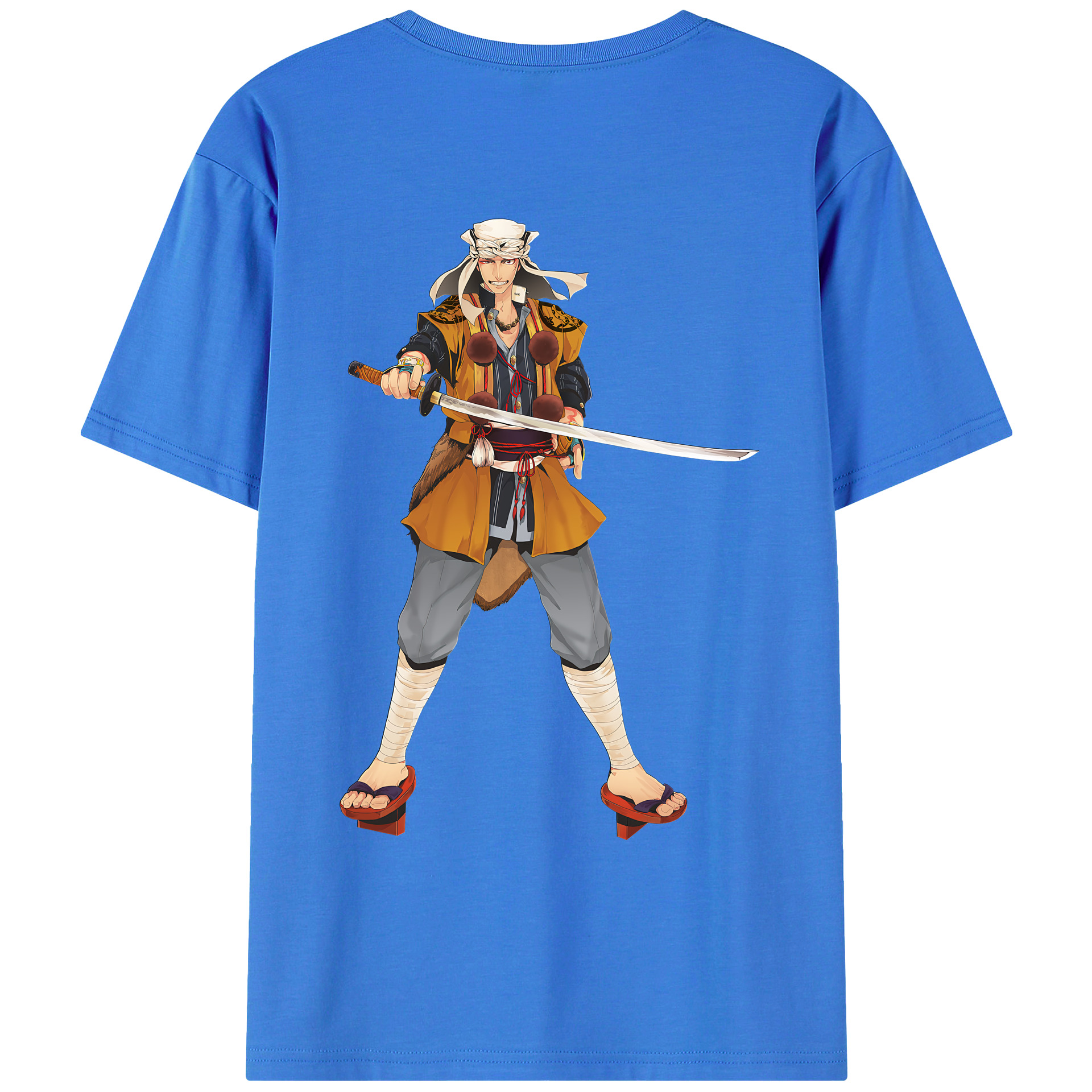 （画像用） 刀剣乱舞 Touken Ranbu 綿100％ メンズ半袖Tシャツ（バックプリント） 通気性