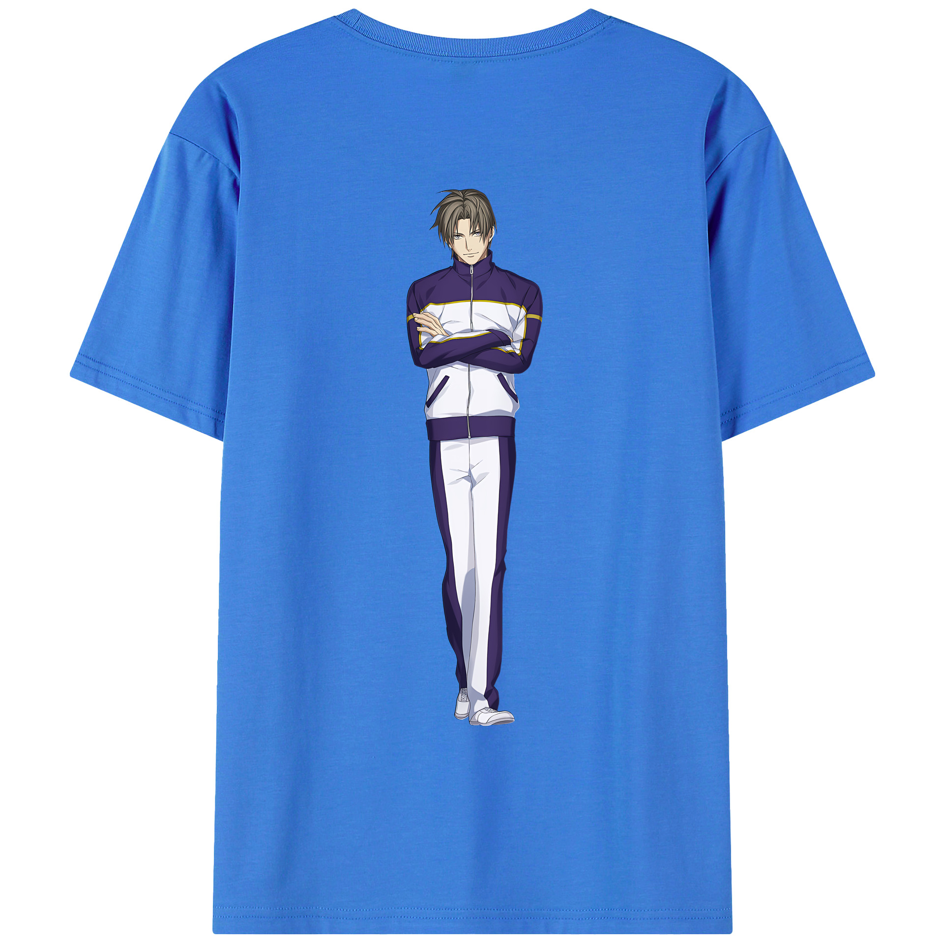 （画像用） 刀剣乱舞 Touken Ranbu 綿100％ メンズ半袖Tシャツ（バックプリント） 通気性