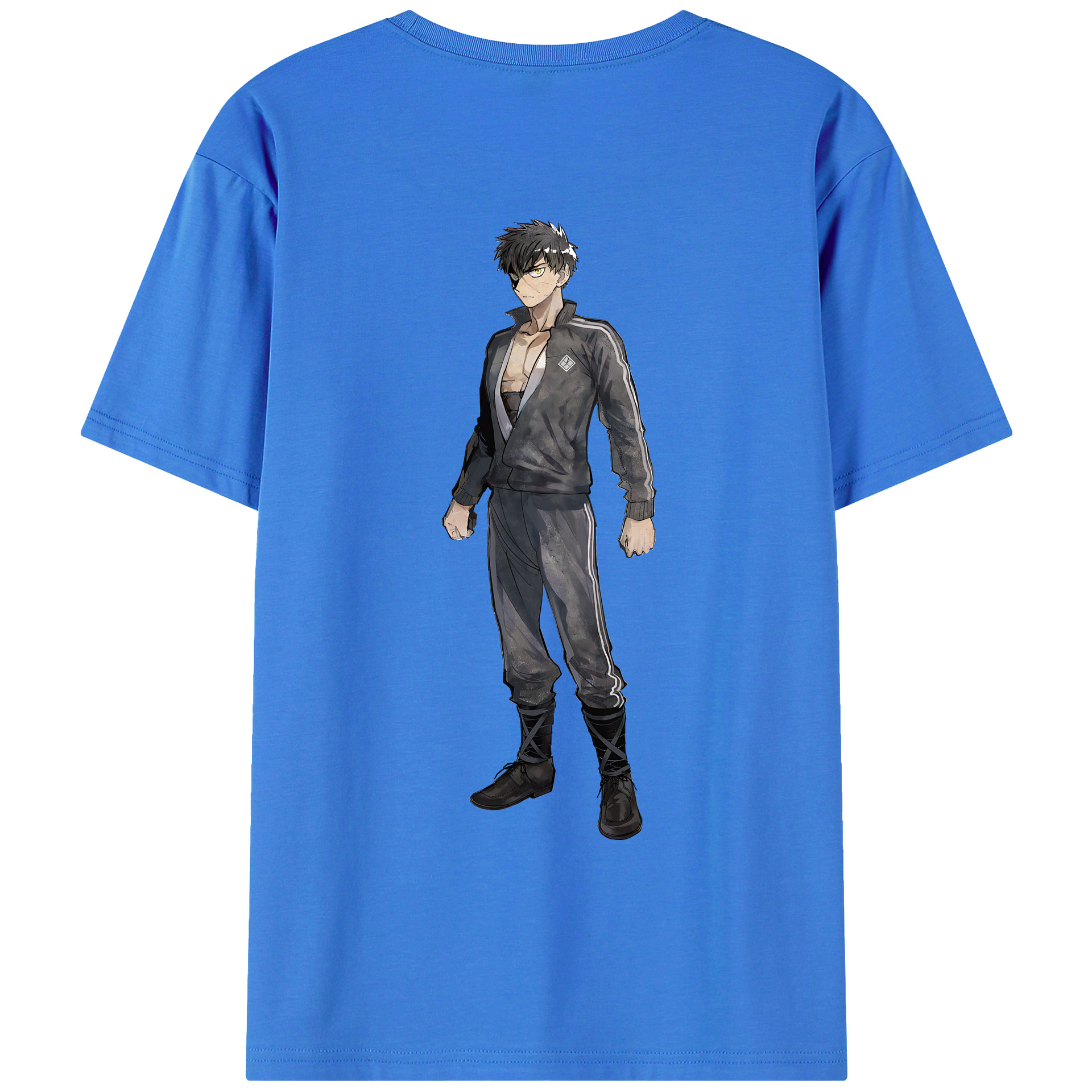（画像用） 刀剣乱舞 Touken Ranbu 綿100％ メンズ半袖Tシャツ（バックプリント） 通気性