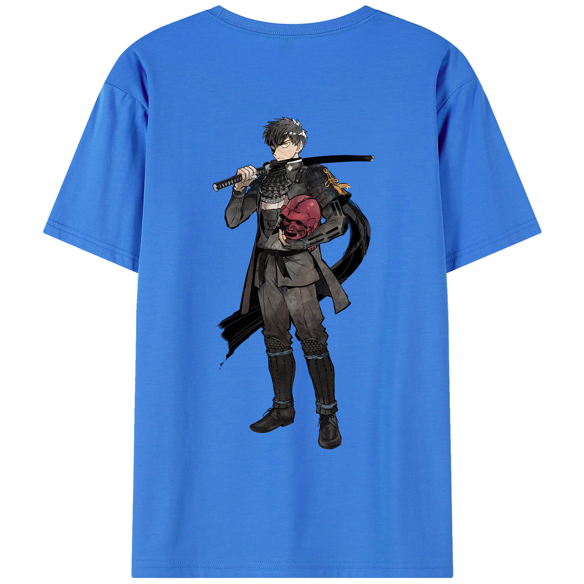 （画像用） 刀剣乱舞 Touken Ranbu 綿100％ メンズ半袖Tシャツ（バックプリント） 通気性