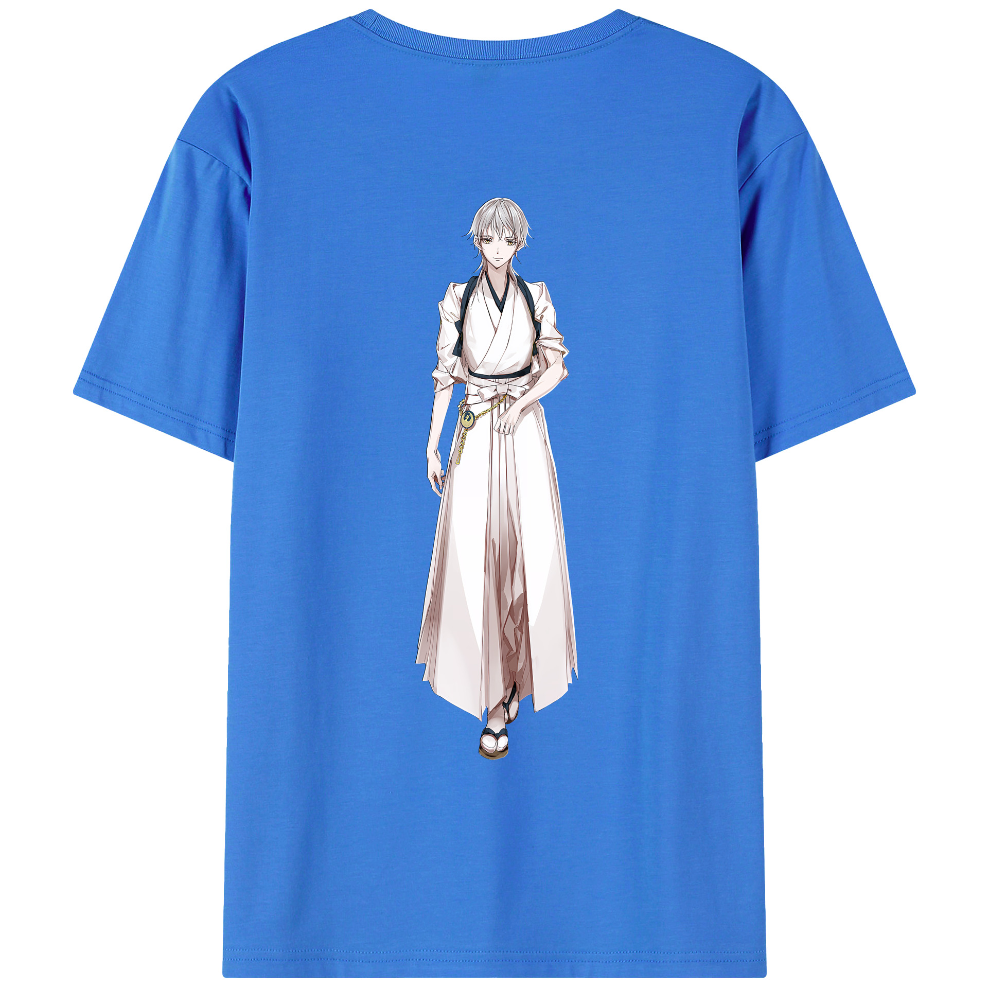 （画像用） 刀剣乱舞 Touken Ranbu 綿100％ メンズ半袖Tシャツ（バックプリント） 通気性
