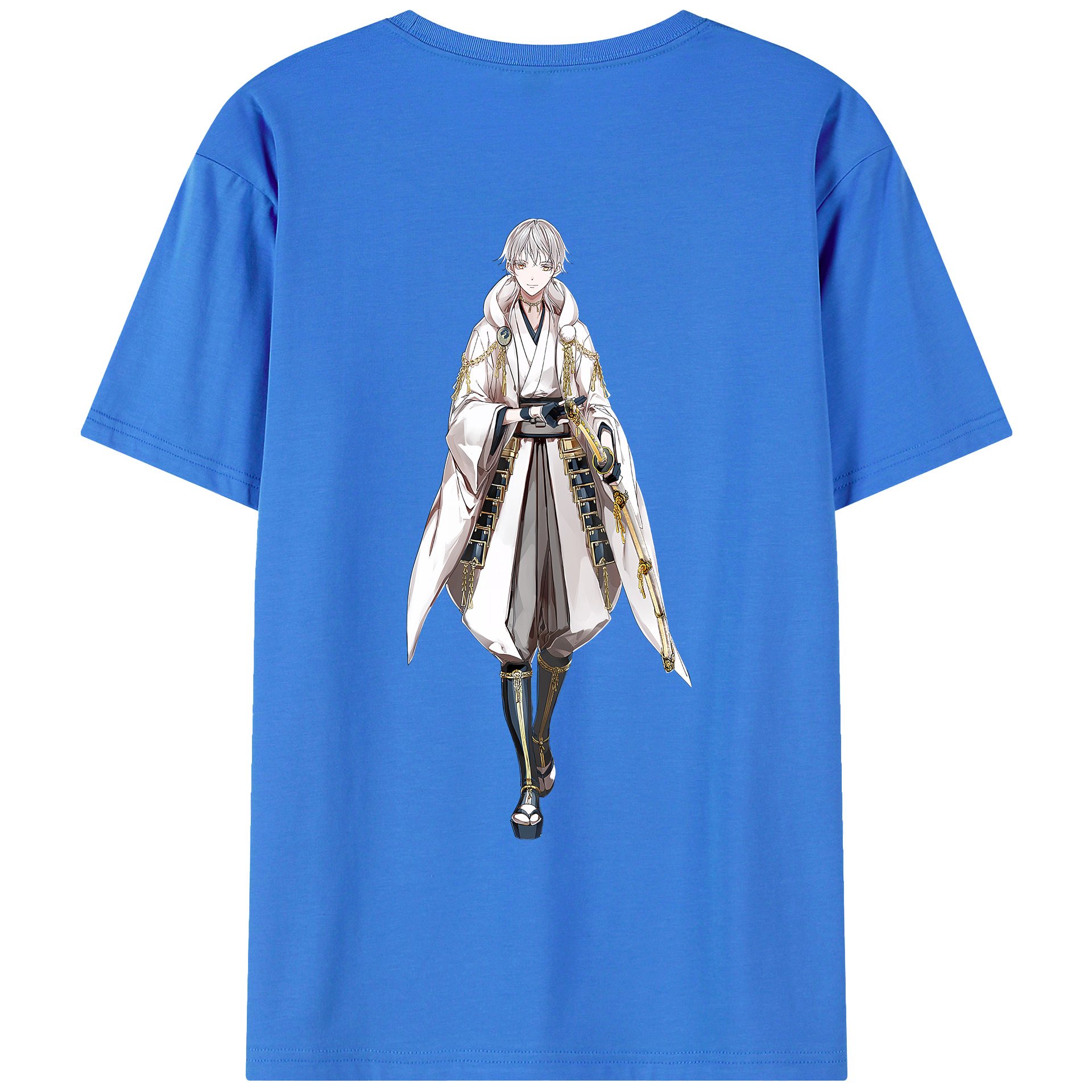 （画像用） 刀剣乱舞 Touken Ranbu 綿100％ メンズ半袖Tシャツ（バックプリント） 通気性