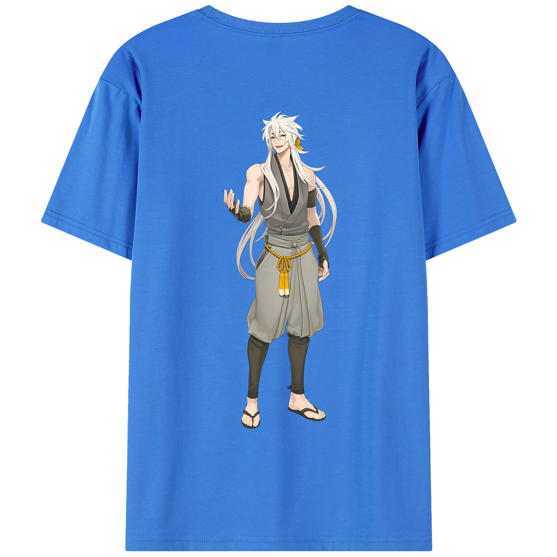 （画像用） 刀剣乱舞 Touken Ranbu 綿100％ メンズ半袖Tシャツ（バックプリント） 通気性