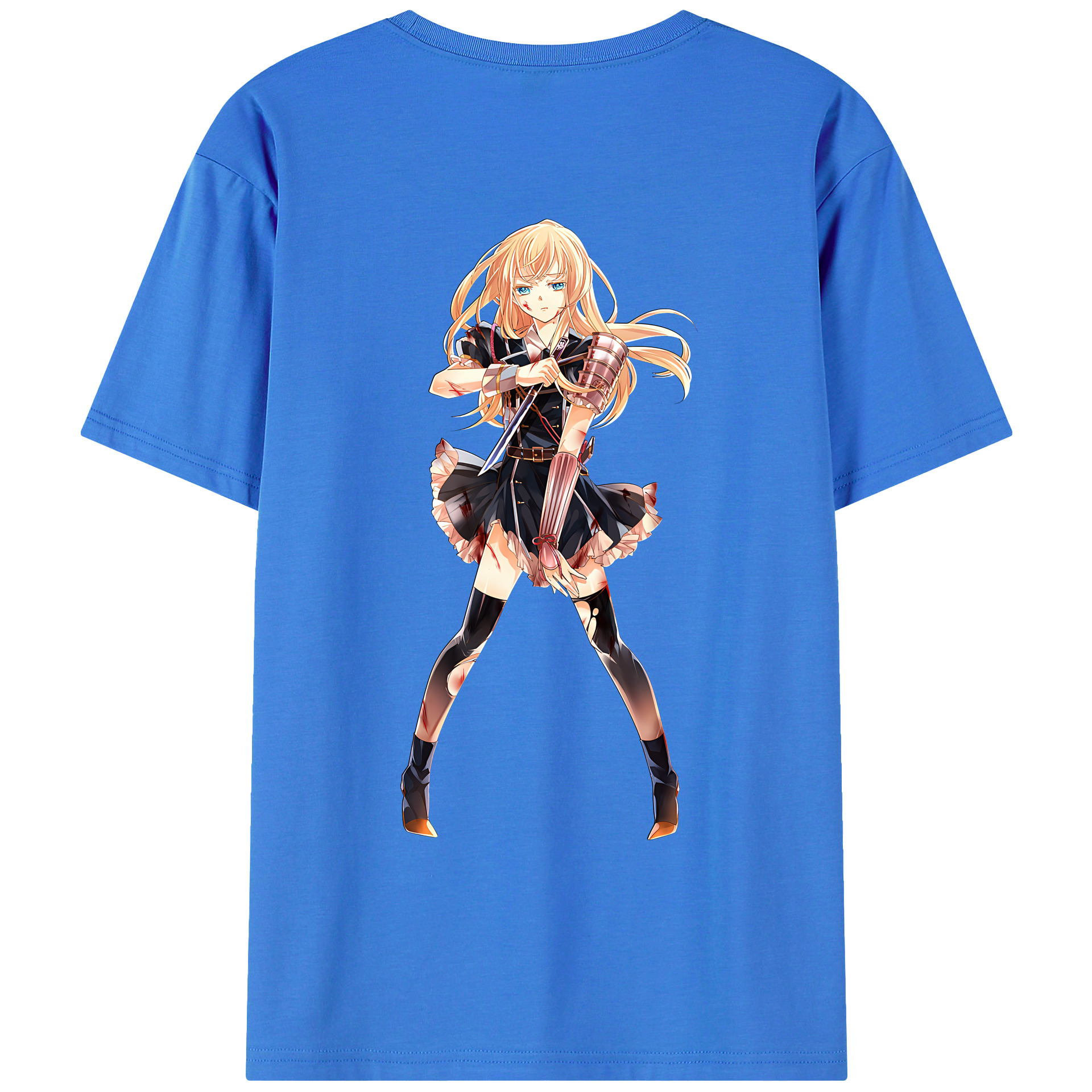 （画像用） 刀剣乱舞 Touken Ranbu 綿100％ メンズ半袖Tシャツ（バックプリント） 通気性
