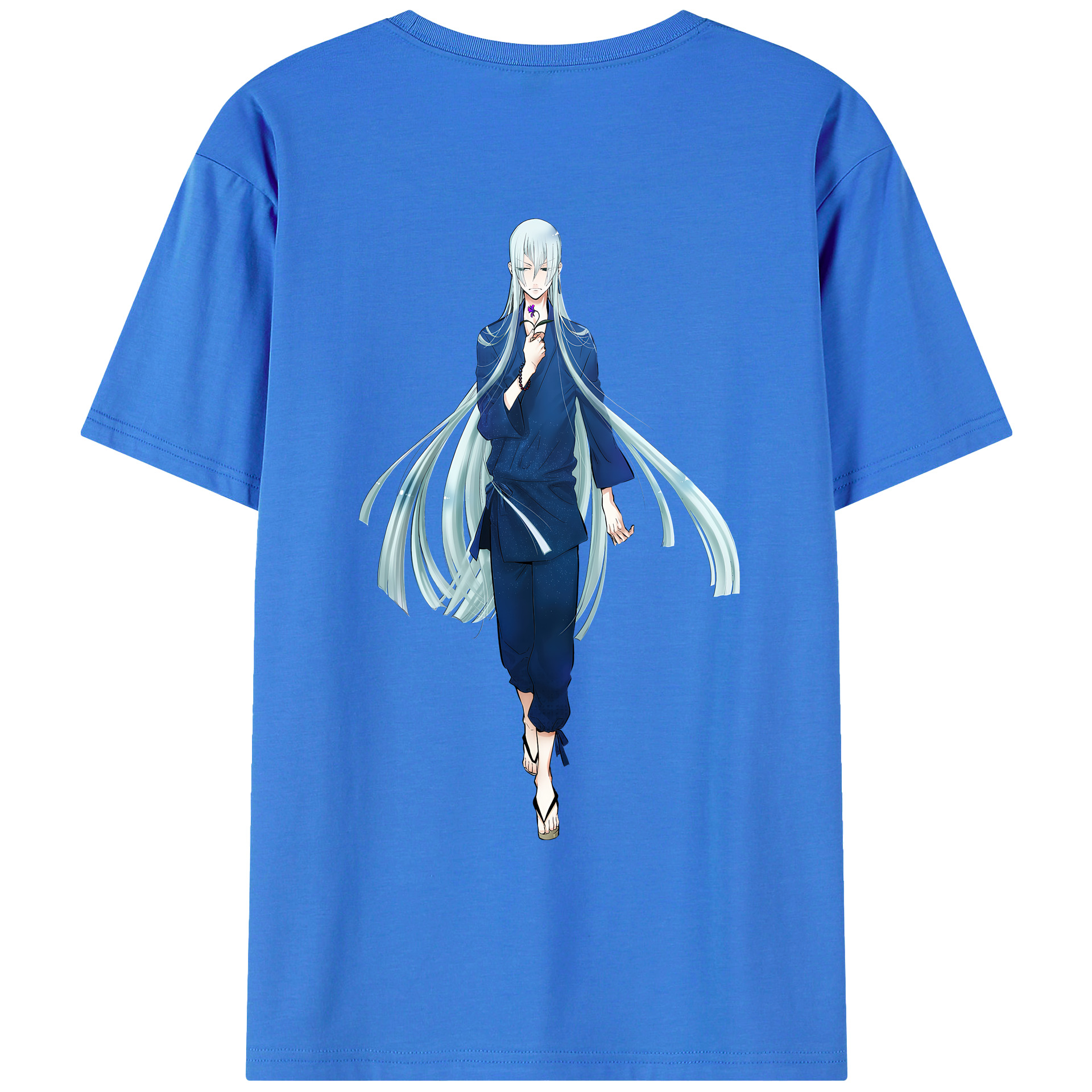 （画像用） 刀剣乱舞 Touken Ranbu 綿100％ メンズ半袖Tシャツ（バックプリント） 通気性