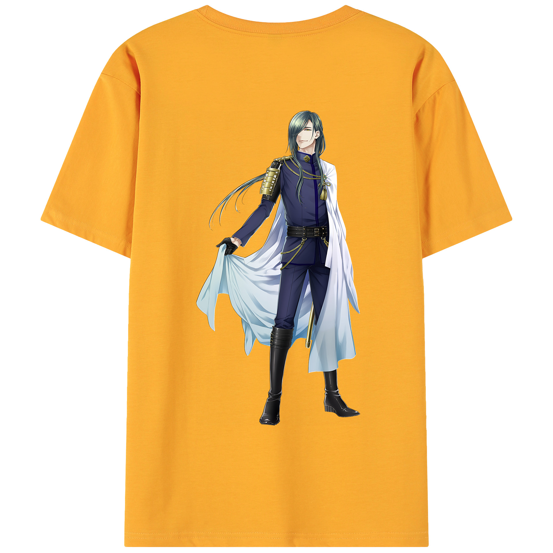 （画像用） 刀剣乱舞 Touken Ranbu 綿100％ メンズ半袖Tシャツ（バックプリント） 通気性