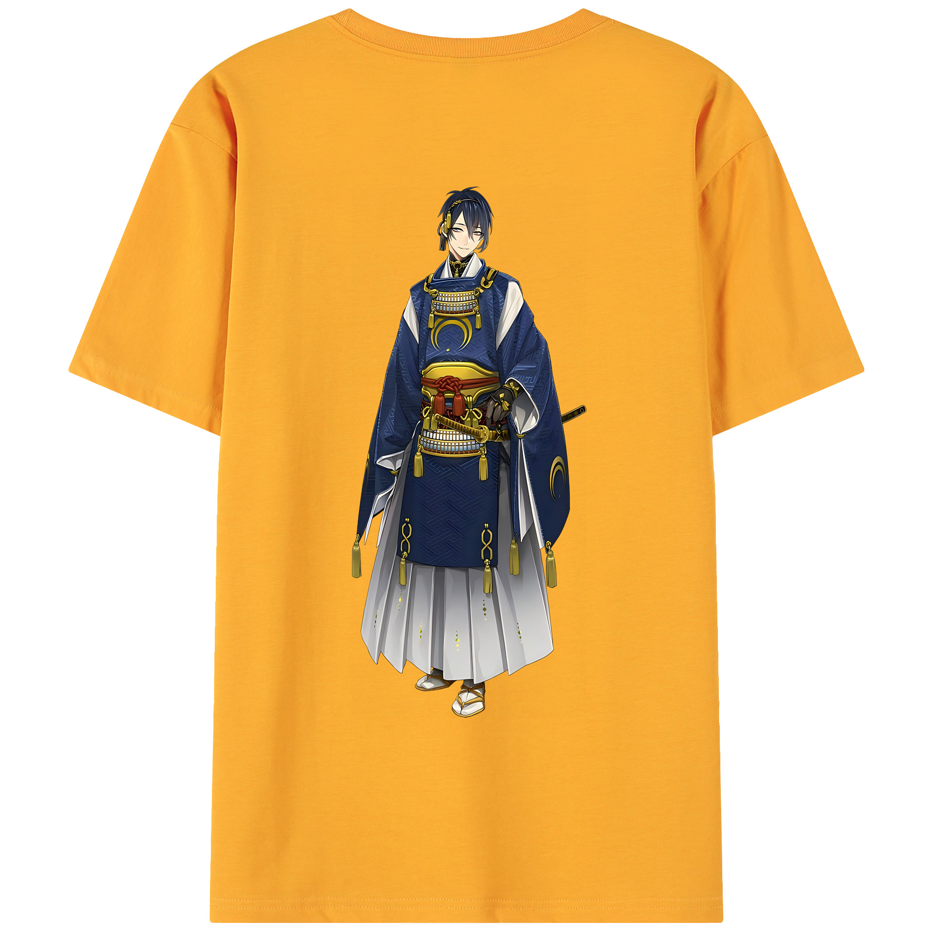 （画像用） 刀剣乱舞 Touken Ranbu 綿100％ メンズ半袖Tシャツ（バックプリント） 通気性