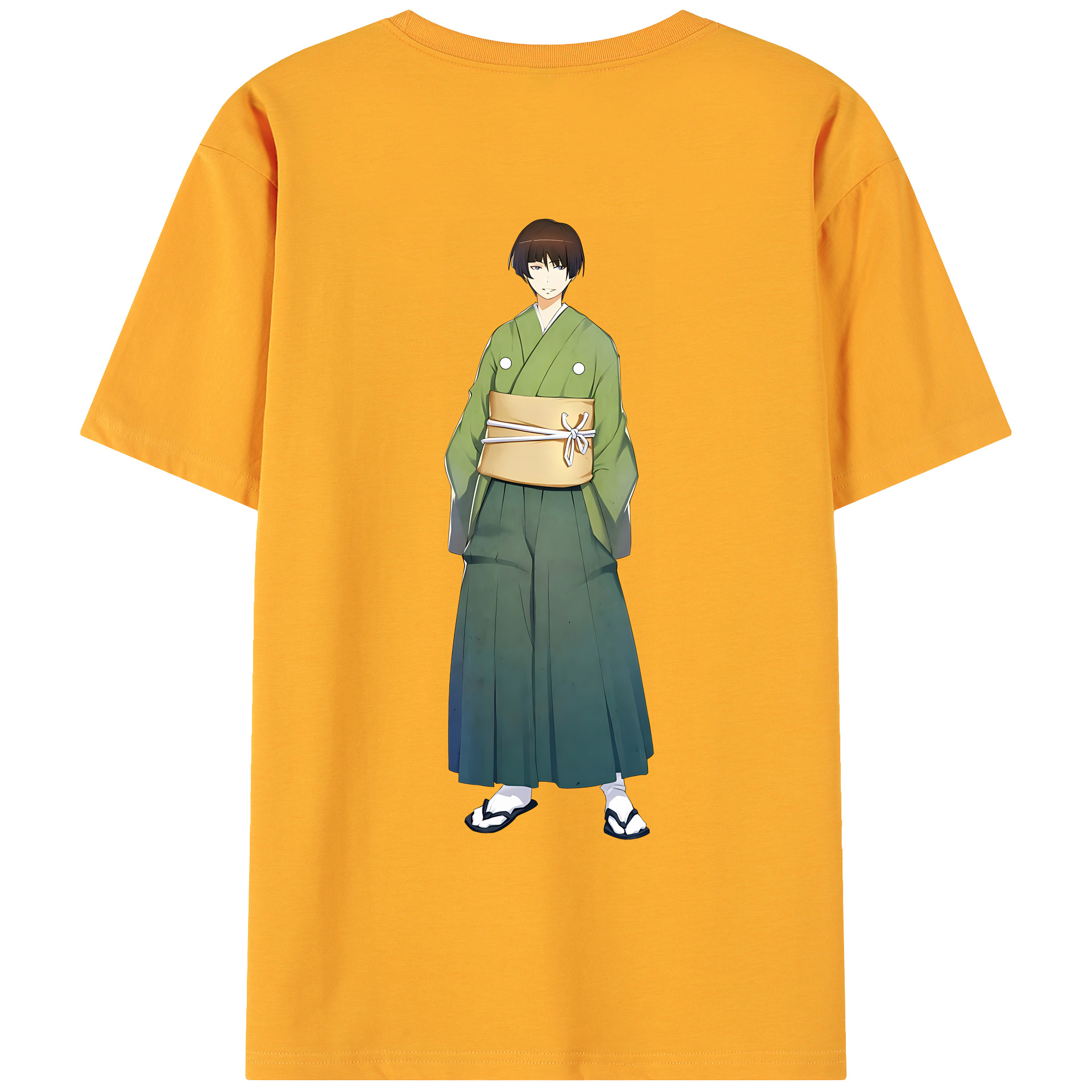 （画像用） 刀剣乱舞 Touken Ranbu 綿100％ メンズ半袖Tシャツ（バックプリント） 通気性
