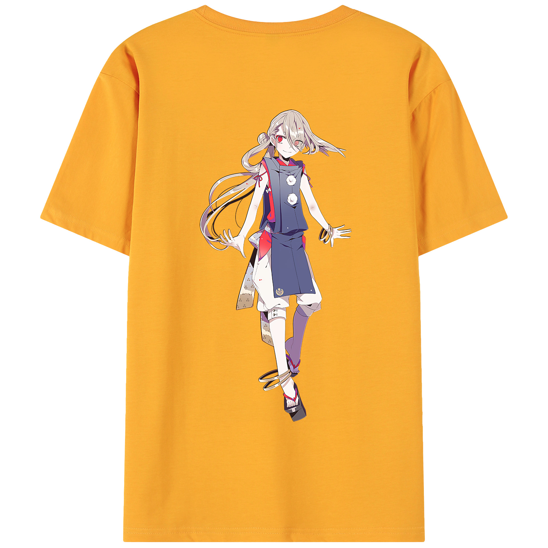 （画像用） 刀剣乱舞 Touken Ranbu 綿100％ メンズ半袖Tシャツ（バックプリント） 通気性