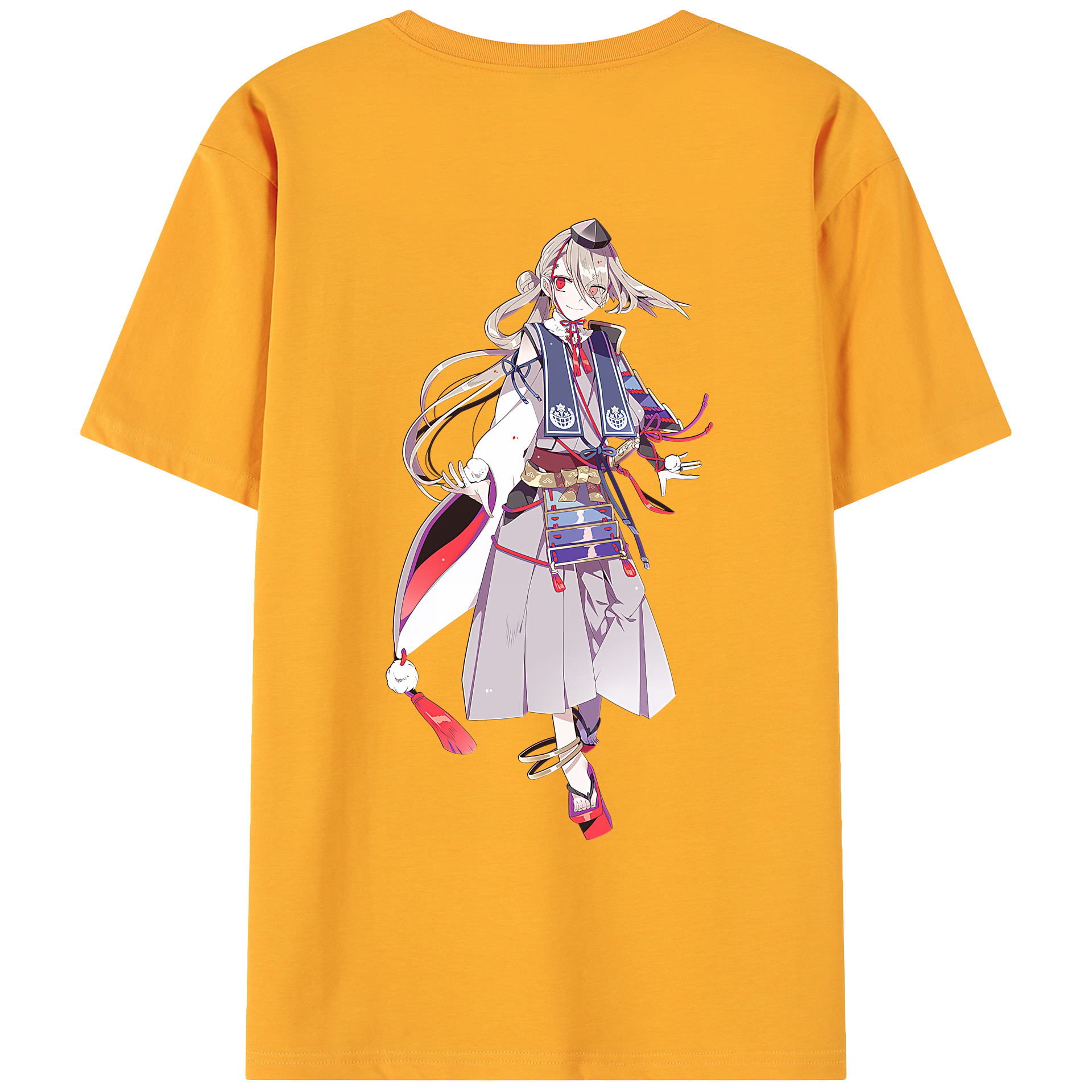 （画像用） 刀剣乱舞 Touken Ranbu 綿100％ メンズ半袖Tシャツ（バックプリント） 通気性