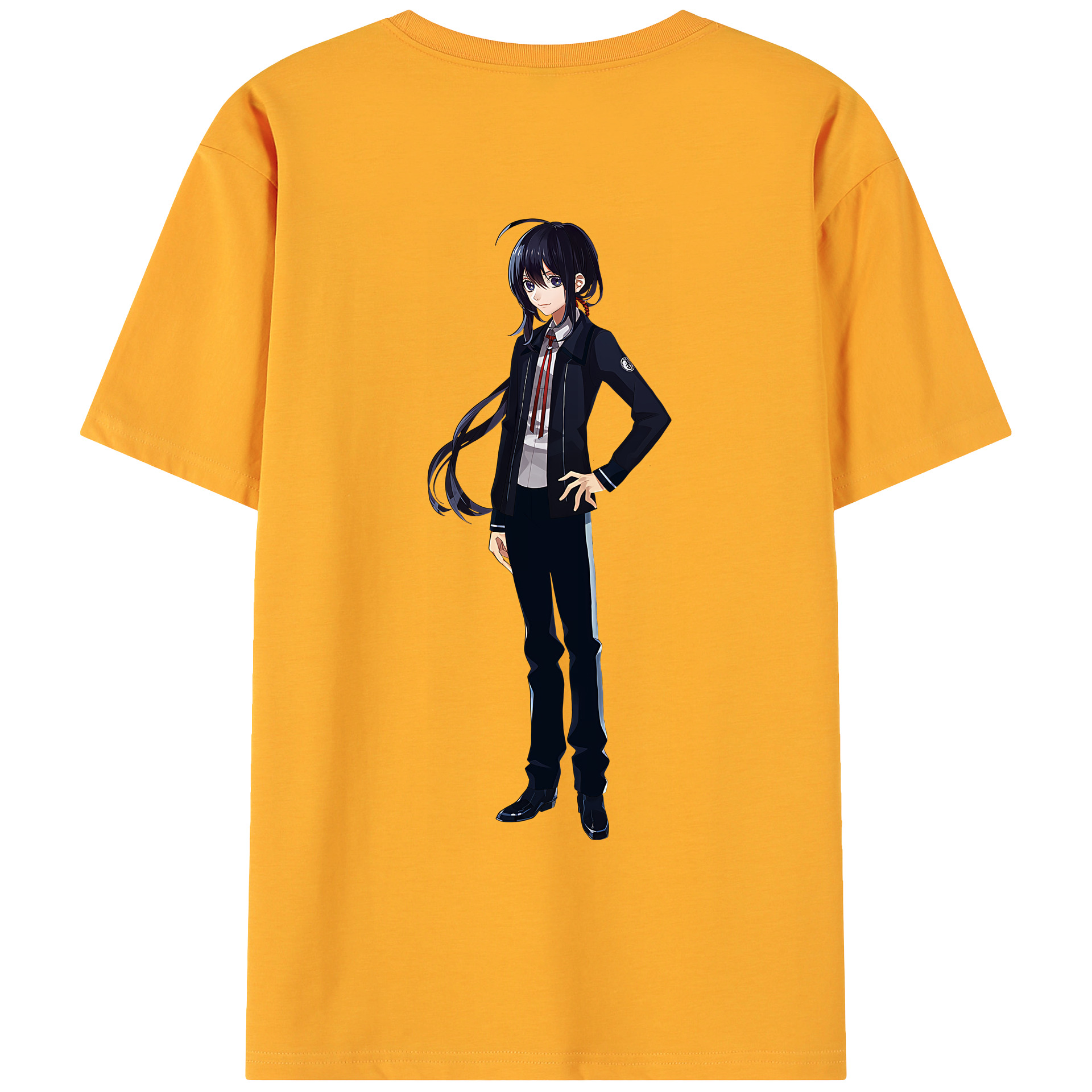 （画像用） 刀剣乱舞 Touken Ranbu 綿100％ メンズ半袖Tシャツ（バックプリント） 通気性