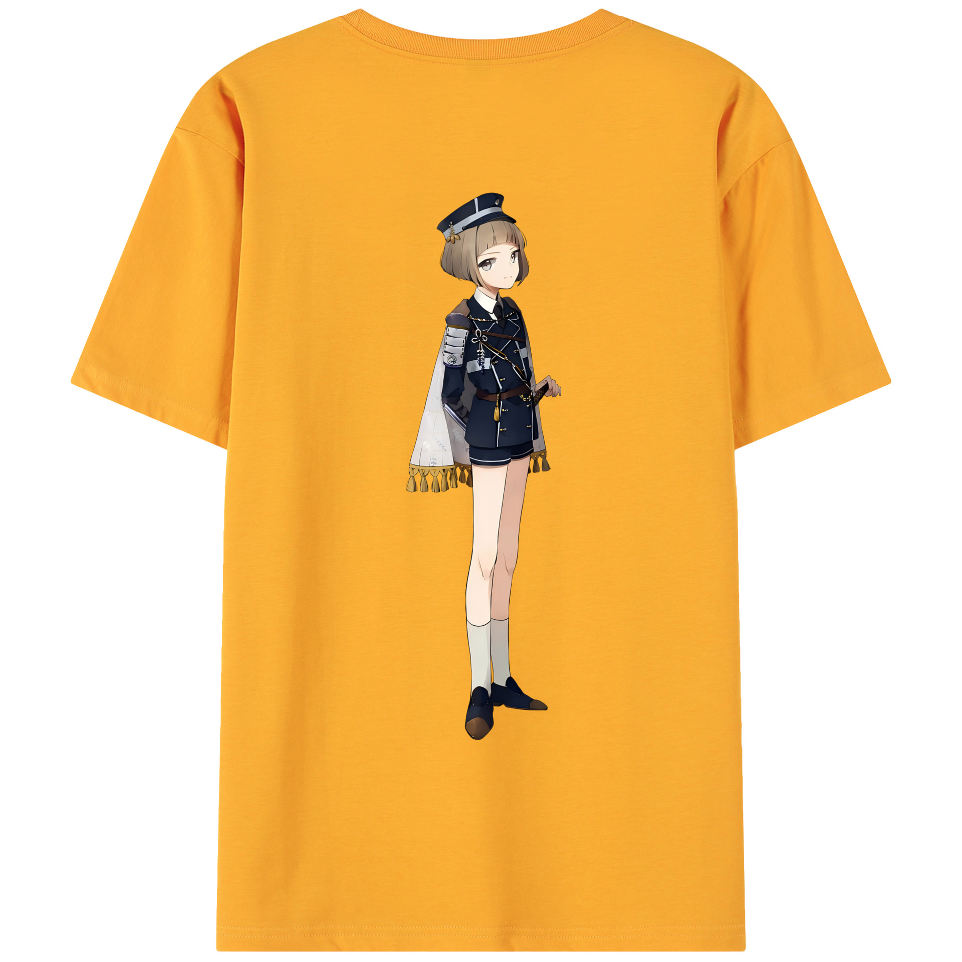 （画像用） 刀剣乱舞 Touken Ranbu 綿100％ メンズ半袖Tシャツ（バックプリント） 通気性