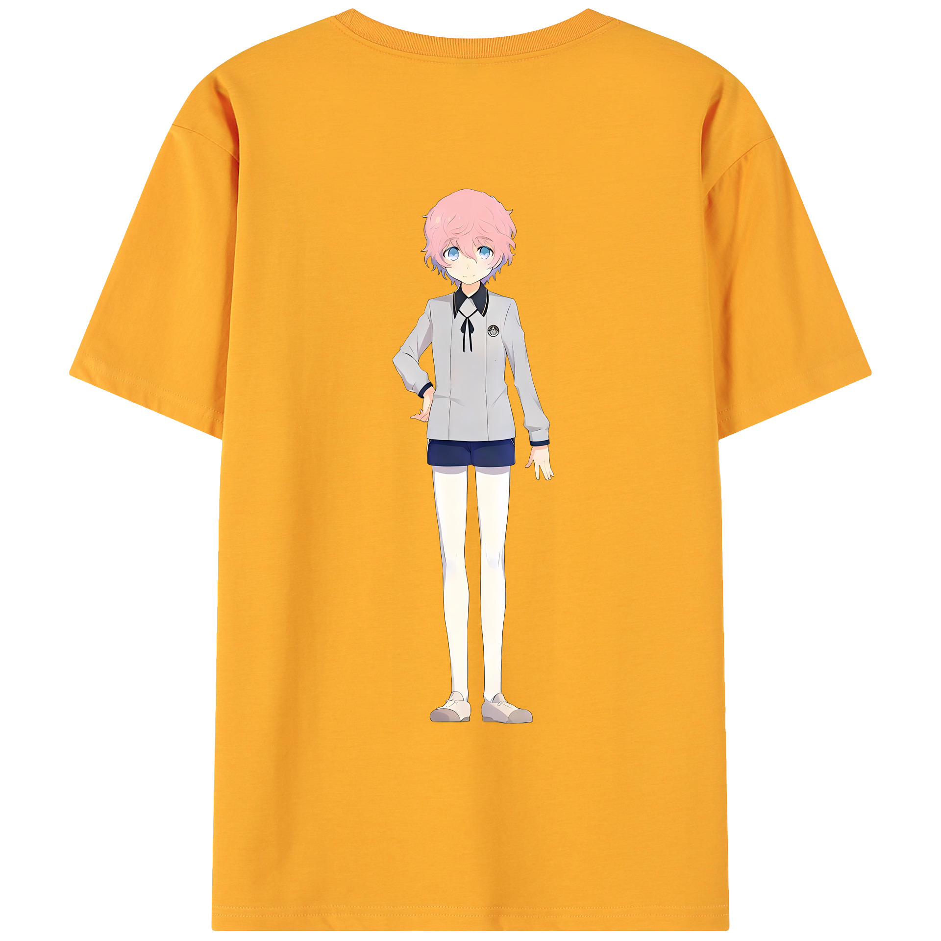 （画像用） 刀剣乱舞 Touken Ranbu 綿100％ メンズ半袖Tシャツ（バックプリント） 通気性