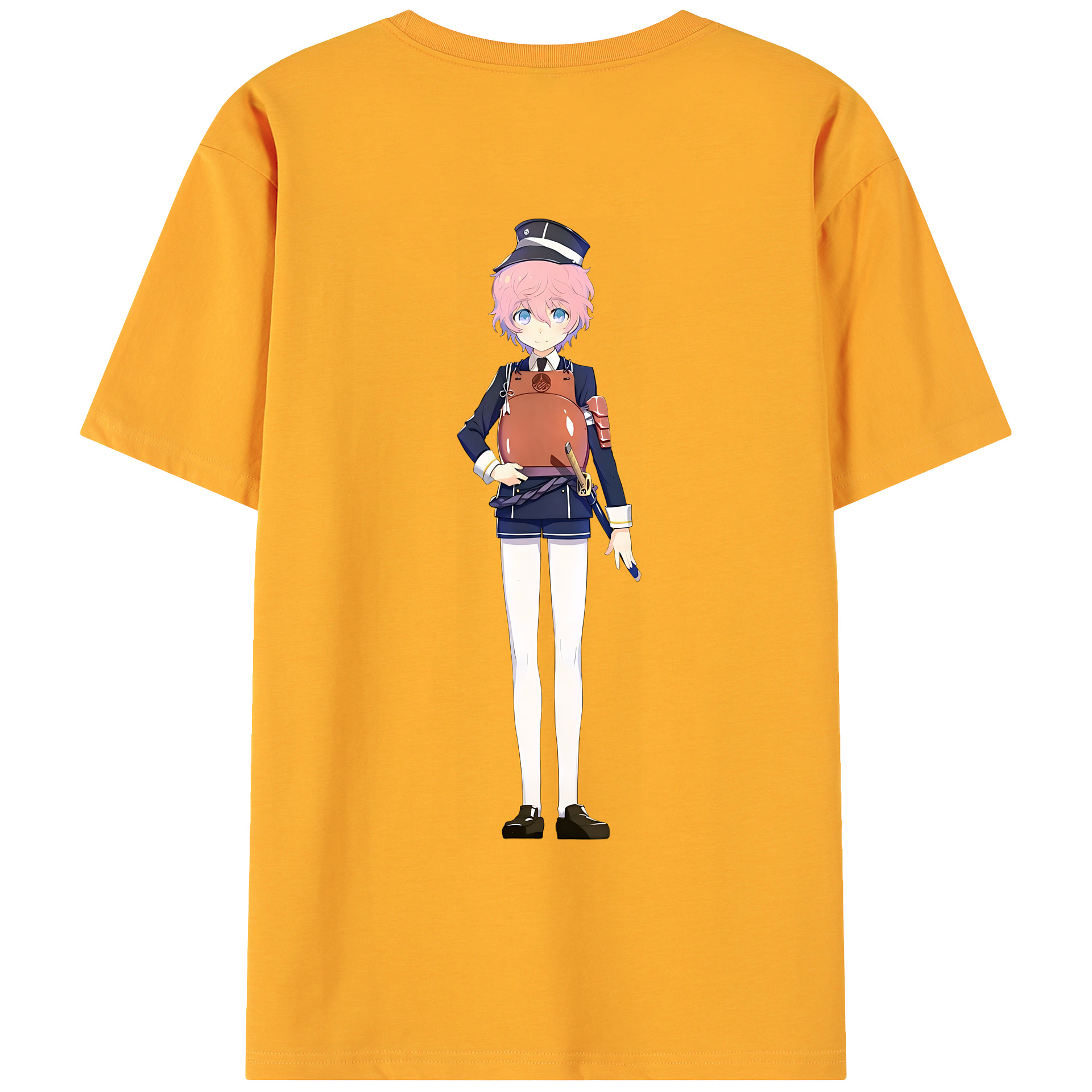 （画像用） 刀剣乱舞 Touken Ranbu 綿100％ メンズ半袖Tシャツ（バックプリント） 通気性