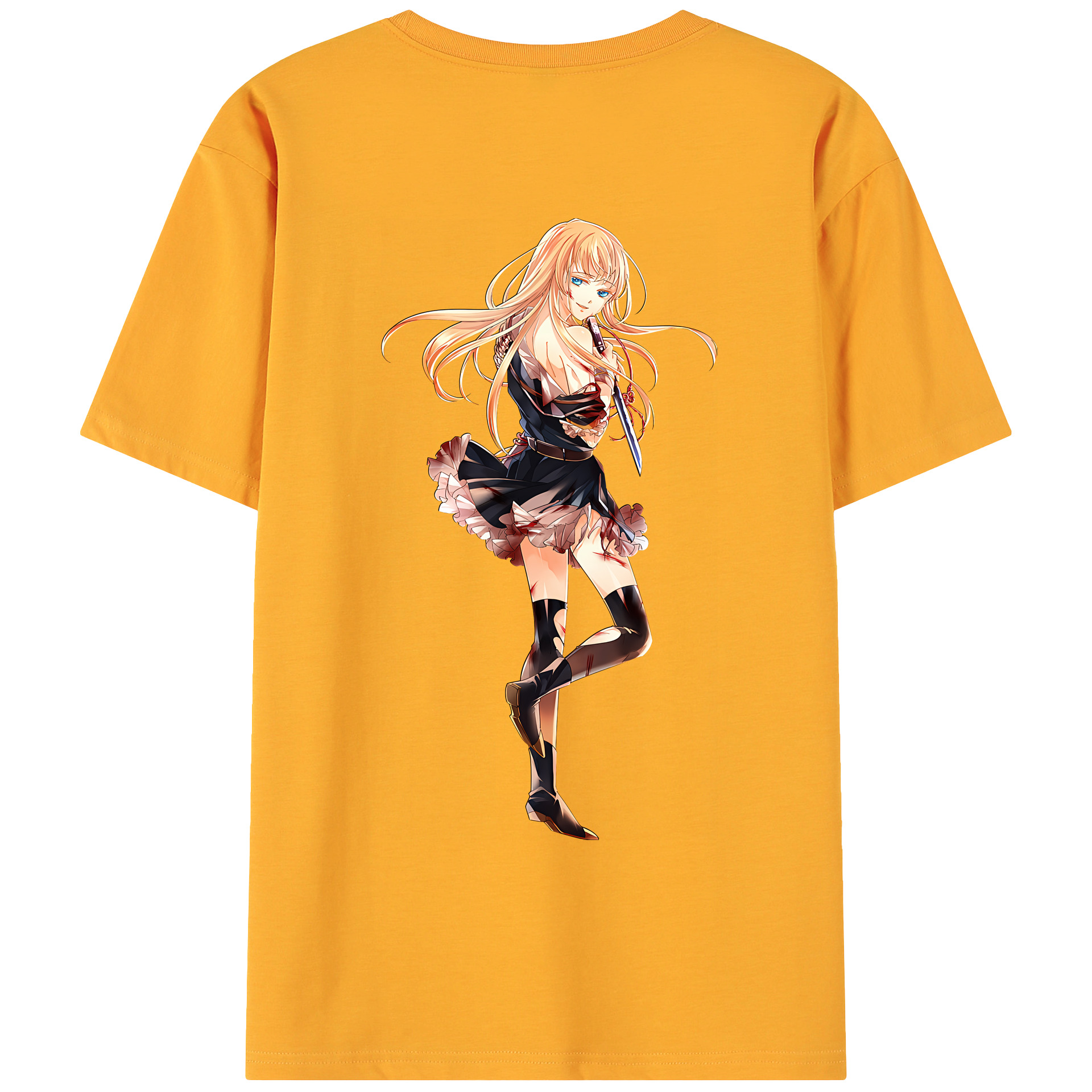 （画像用） 刀剣乱舞 Touken Ranbu 綿100％ メンズ半袖Tシャツ（バックプリント） 通気性