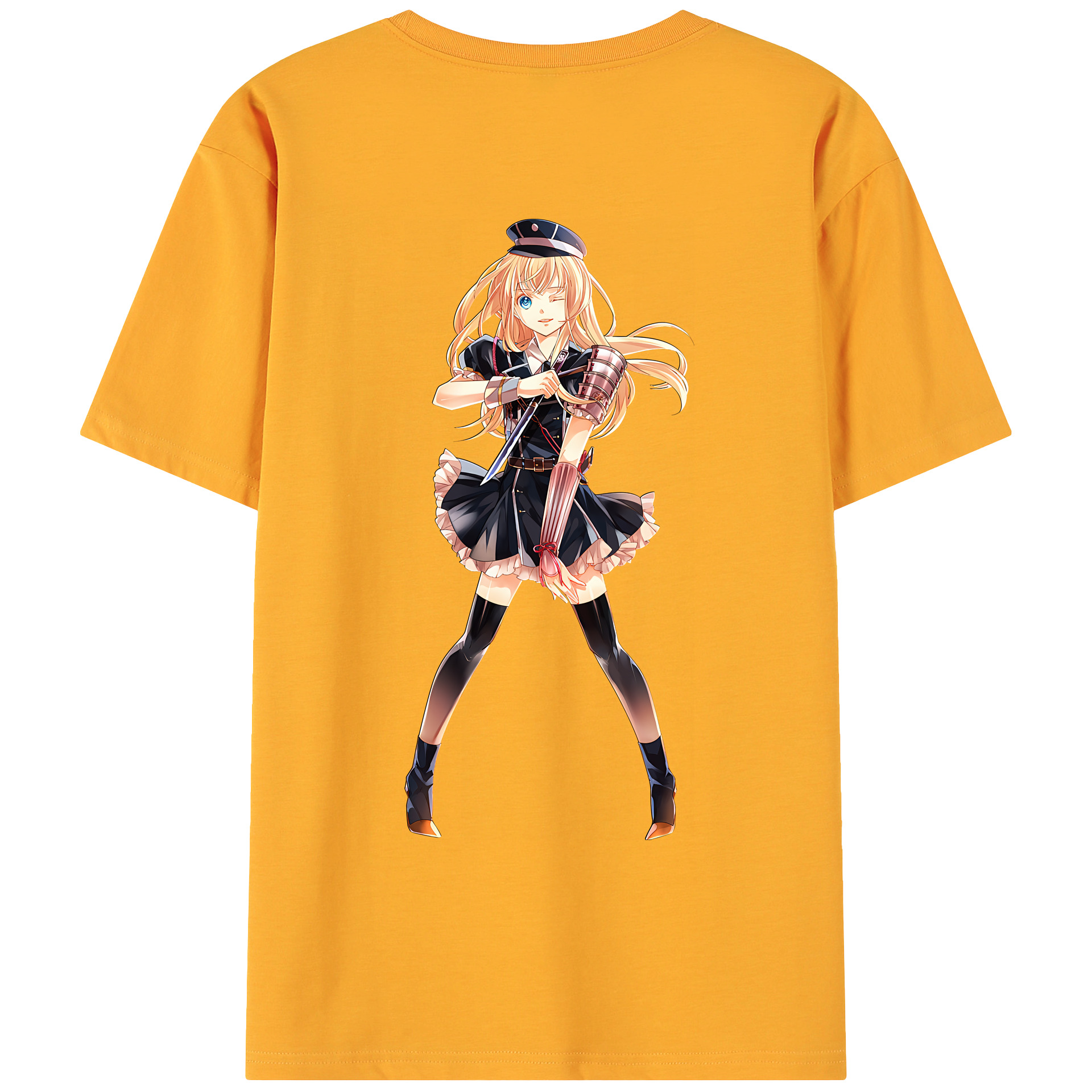 （画像用） 刀剣乱舞 Touken Ranbu 綿100％ メンズ半袖Tシャツ（バックプリント） 通気性