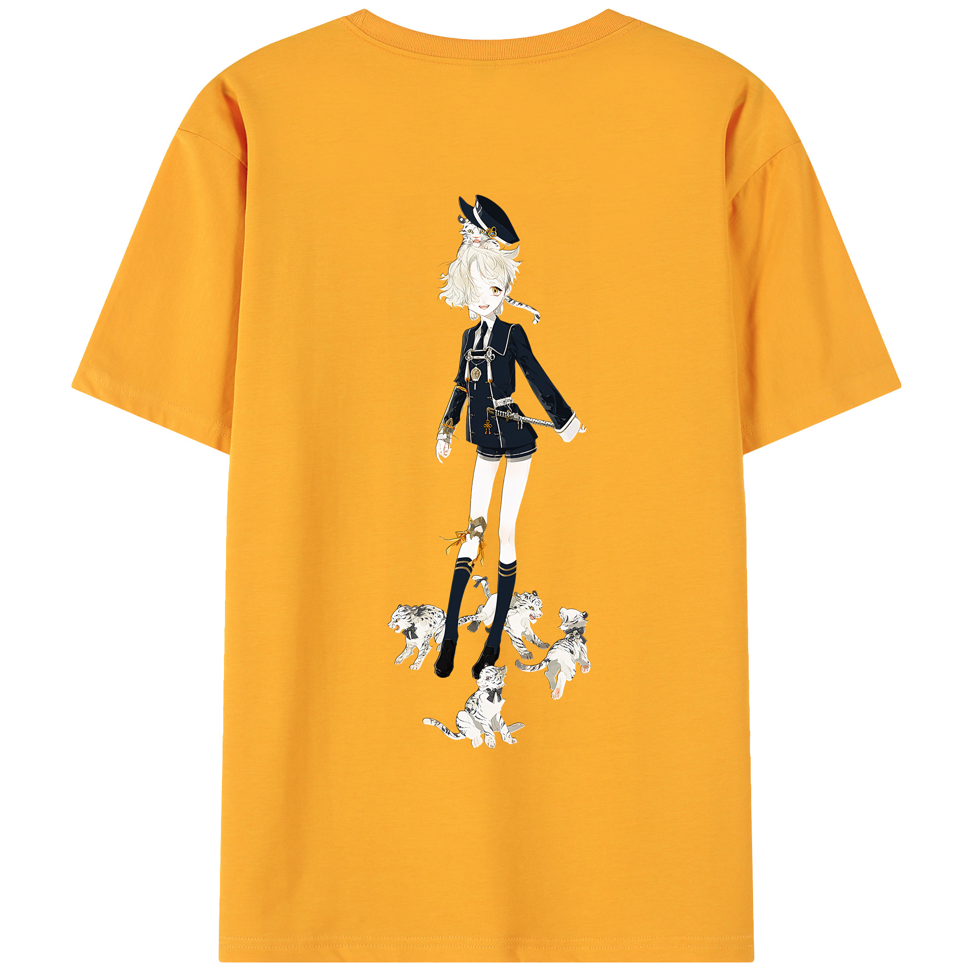 （画像用） 刀剣乱舞 Touken Ranbu 綿100％ メンズ半袖Tシャツ（バックプリント） 通気性