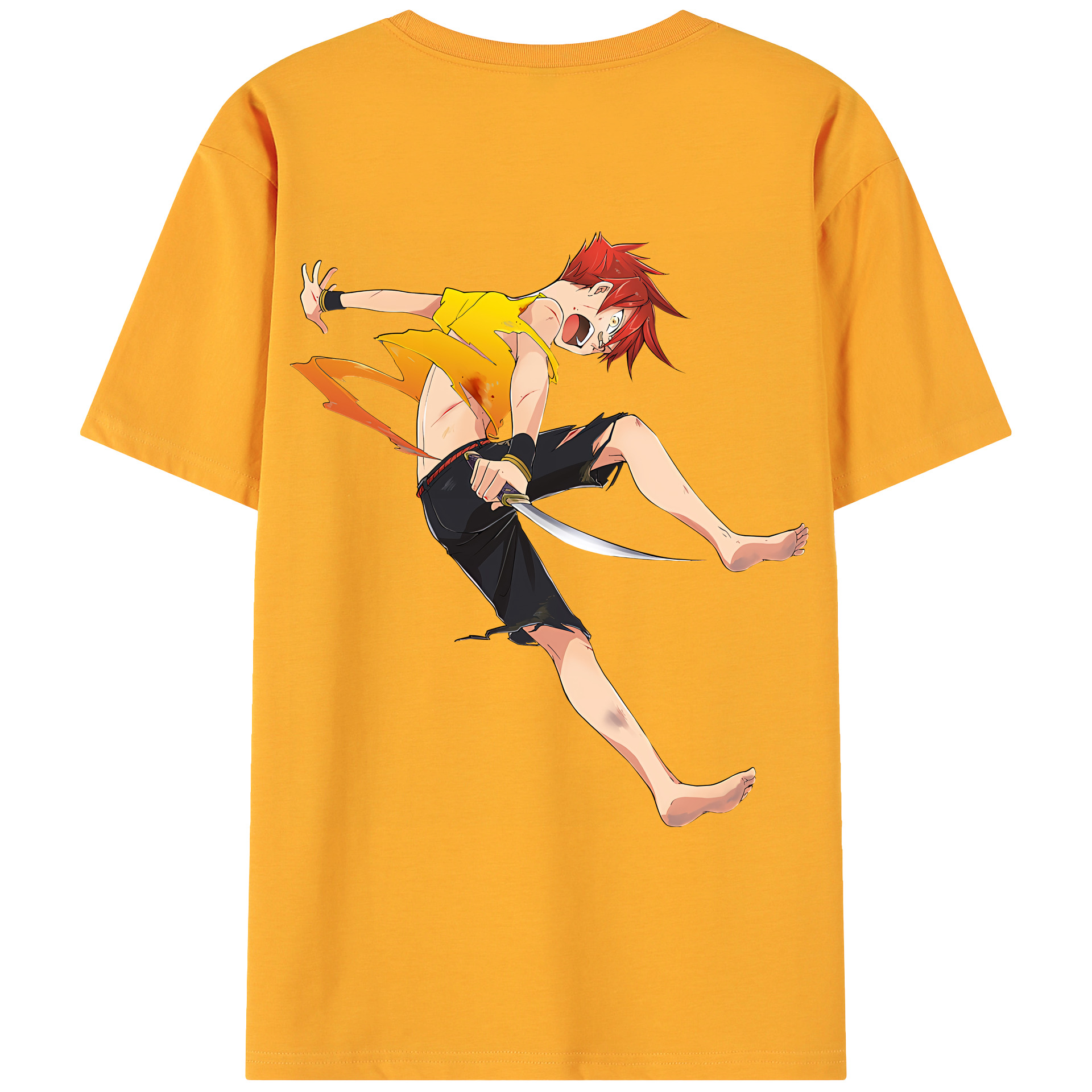 （画像用） 刀剣乱舞 Touken Ranbu 綿100％ メンズ半袖Tシャツ（バックプリント） 通気性