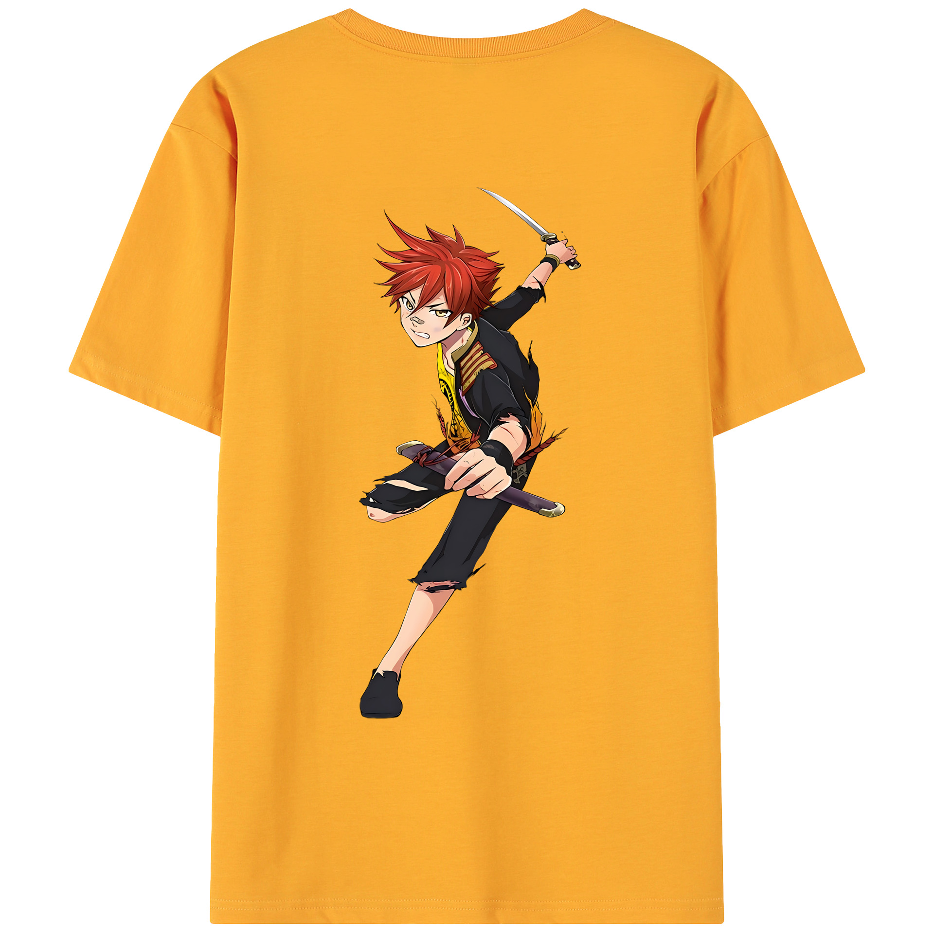 （画像用） 刀剣乱舞 Touken Ranbu 綿100％ メンズ半袖Tシャツ（バックプリント） 通気性