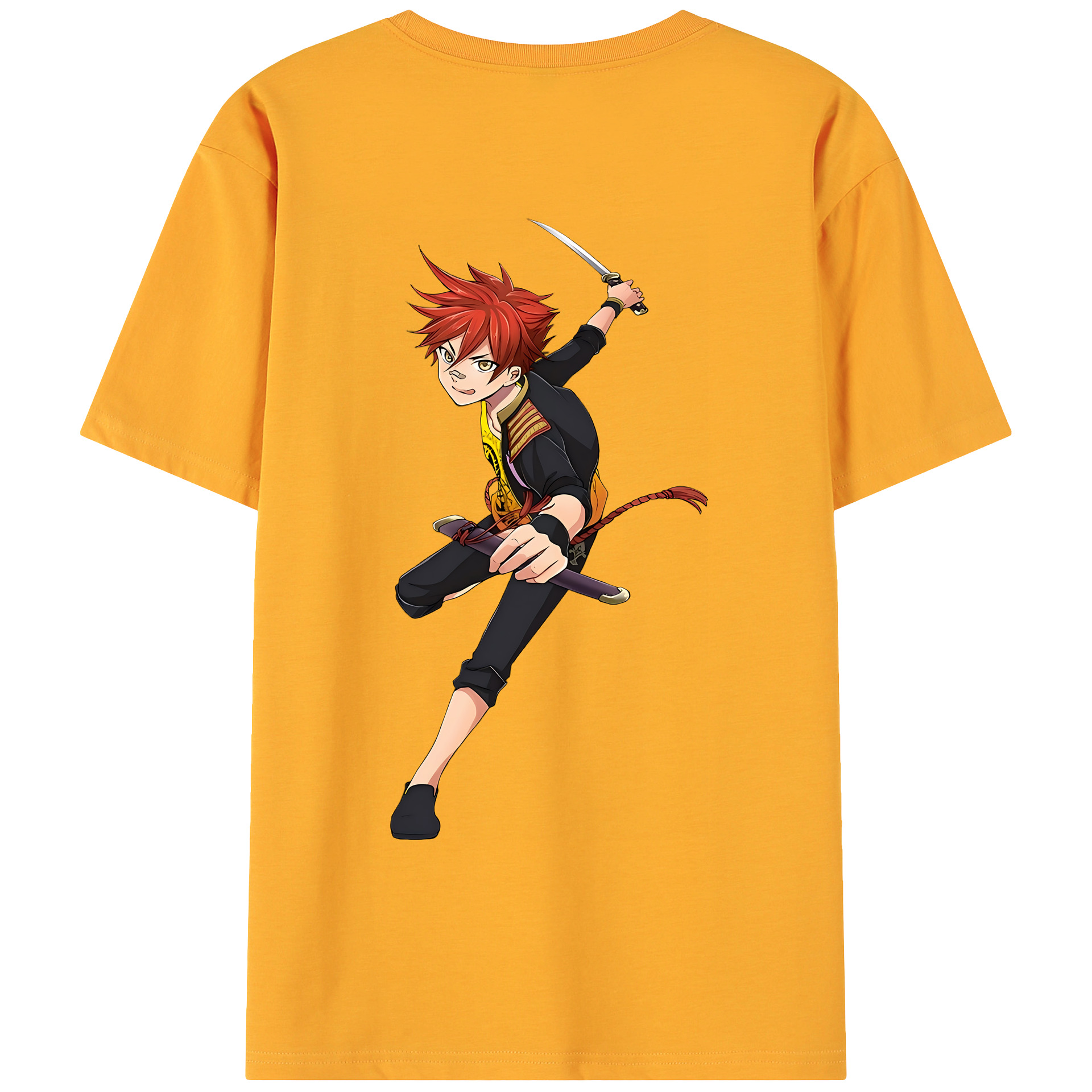 （画像用） 刀剣乱舞 Touken Ranbu 綿100％ メンズ半袖Tシャツ（バックプリント） 通気性