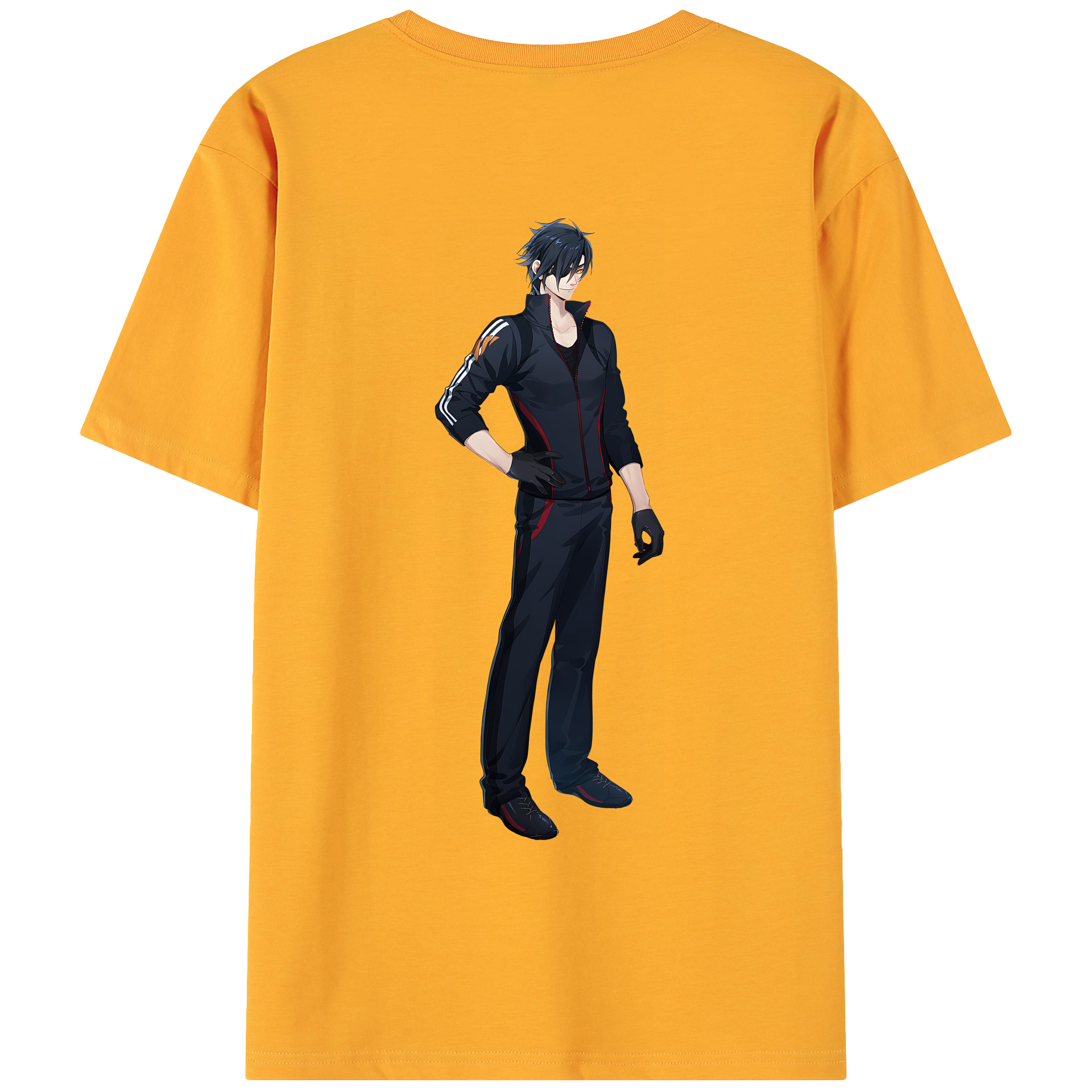 （画像用） 刀剣乱舞 Touken Ranbu 綿100％ メンズ半袖Tシャツ（バックプリント） 通気性