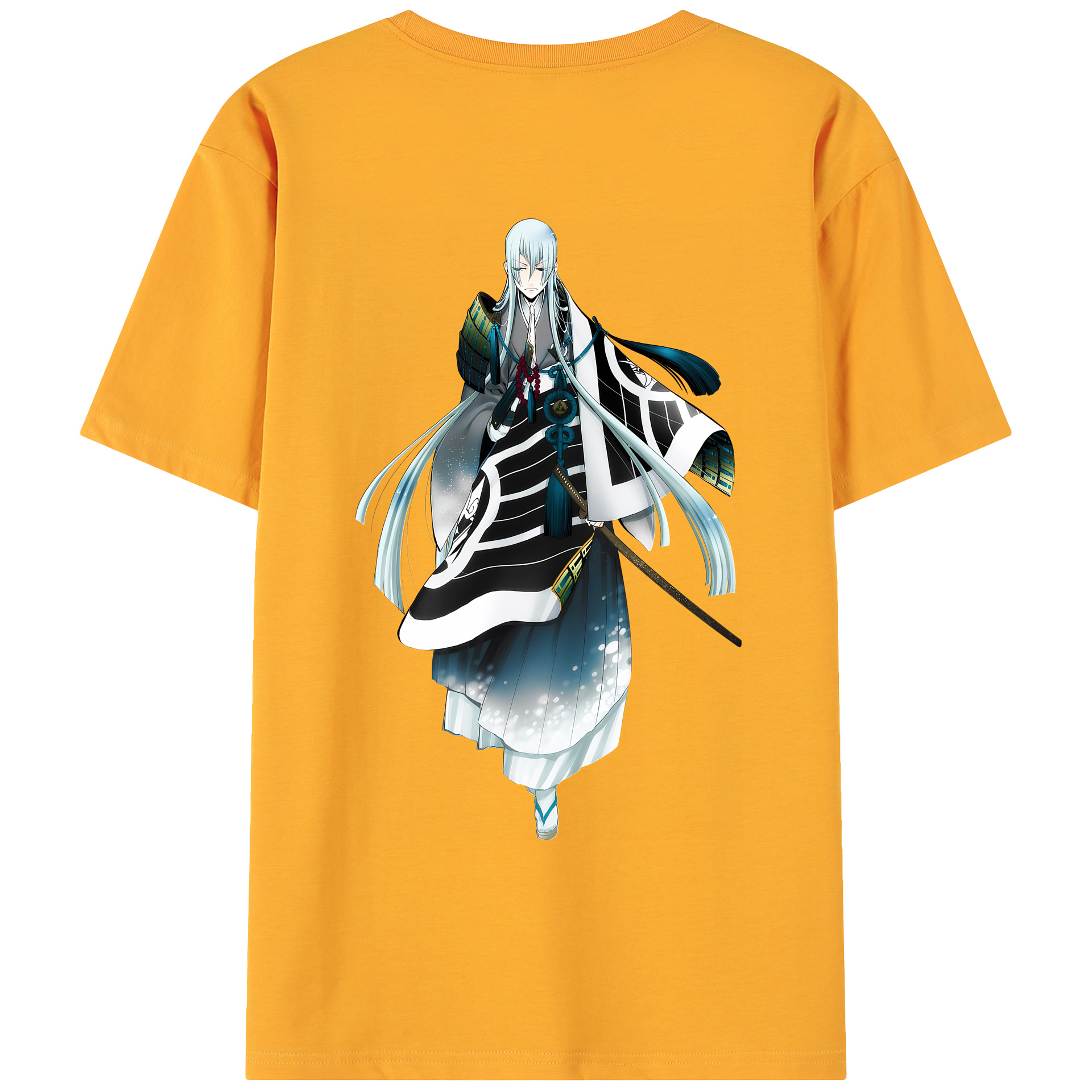 （画像用） 刀剣乱舞 Touken Ranbu 綿100％ メンズ半袖Tシャツ（バックプリント） 通気性