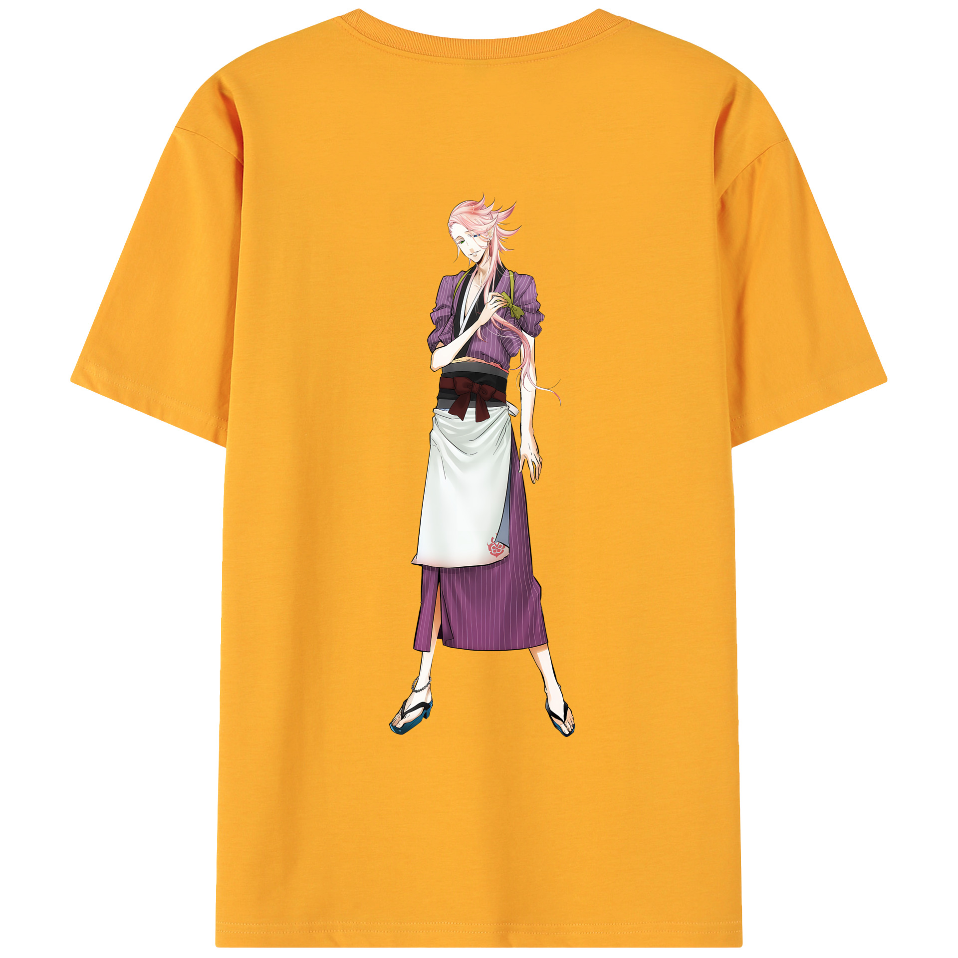 （画像用） 刀剣乱舞 Touken Ranbu 綿100％ メンズ半袖Tシャツ（バックプリント） 通気性