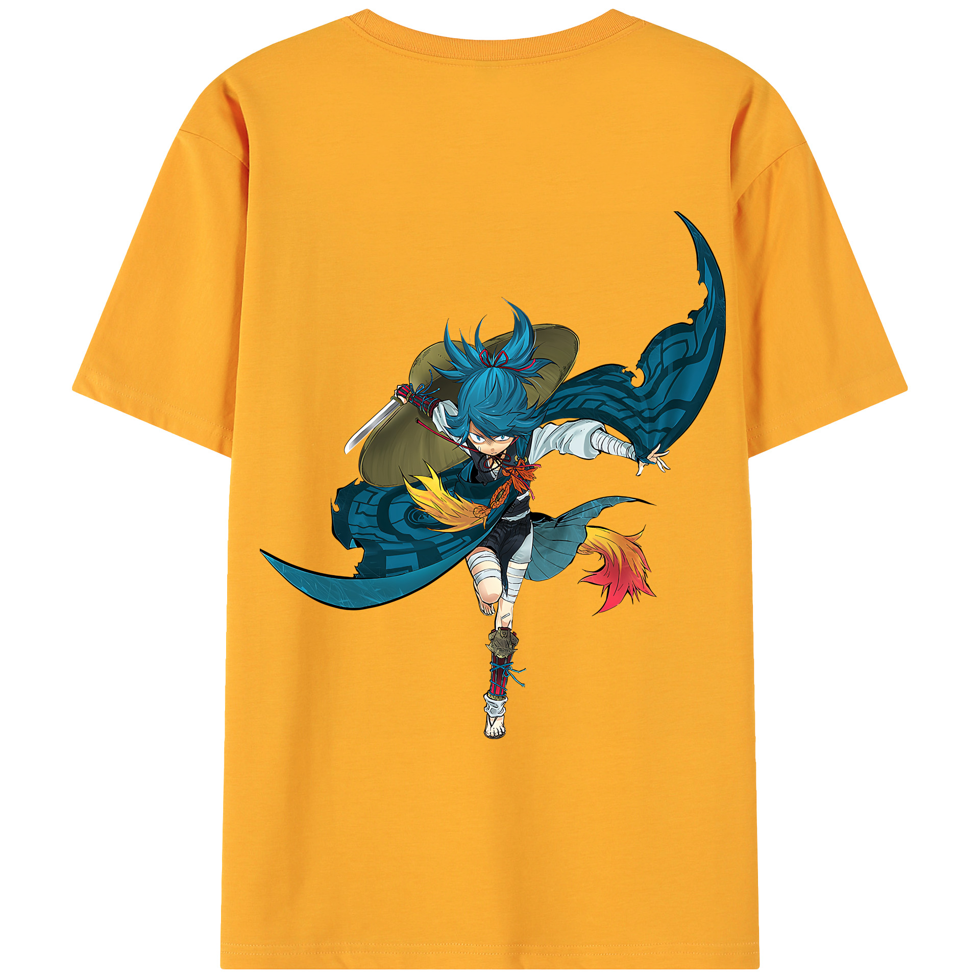 （画像用） 刀剣乱舞 Touken Ranbu 綿100％ メンズ半袖Tシャツ（バックプリント） 通気性