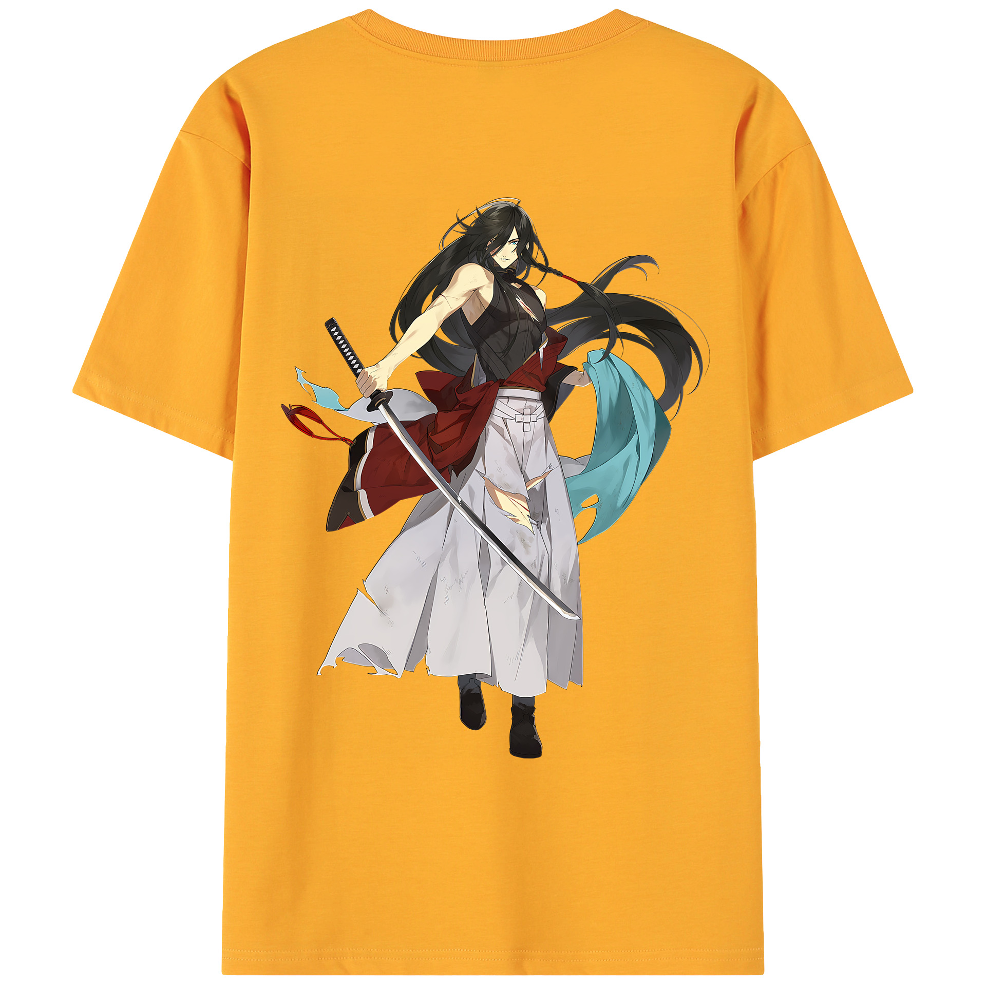 （画像用） 刀剣乱舞 Touken Ranbu 綿100％ メンズ半袖Tシャツ（バックプリント） 通気性
