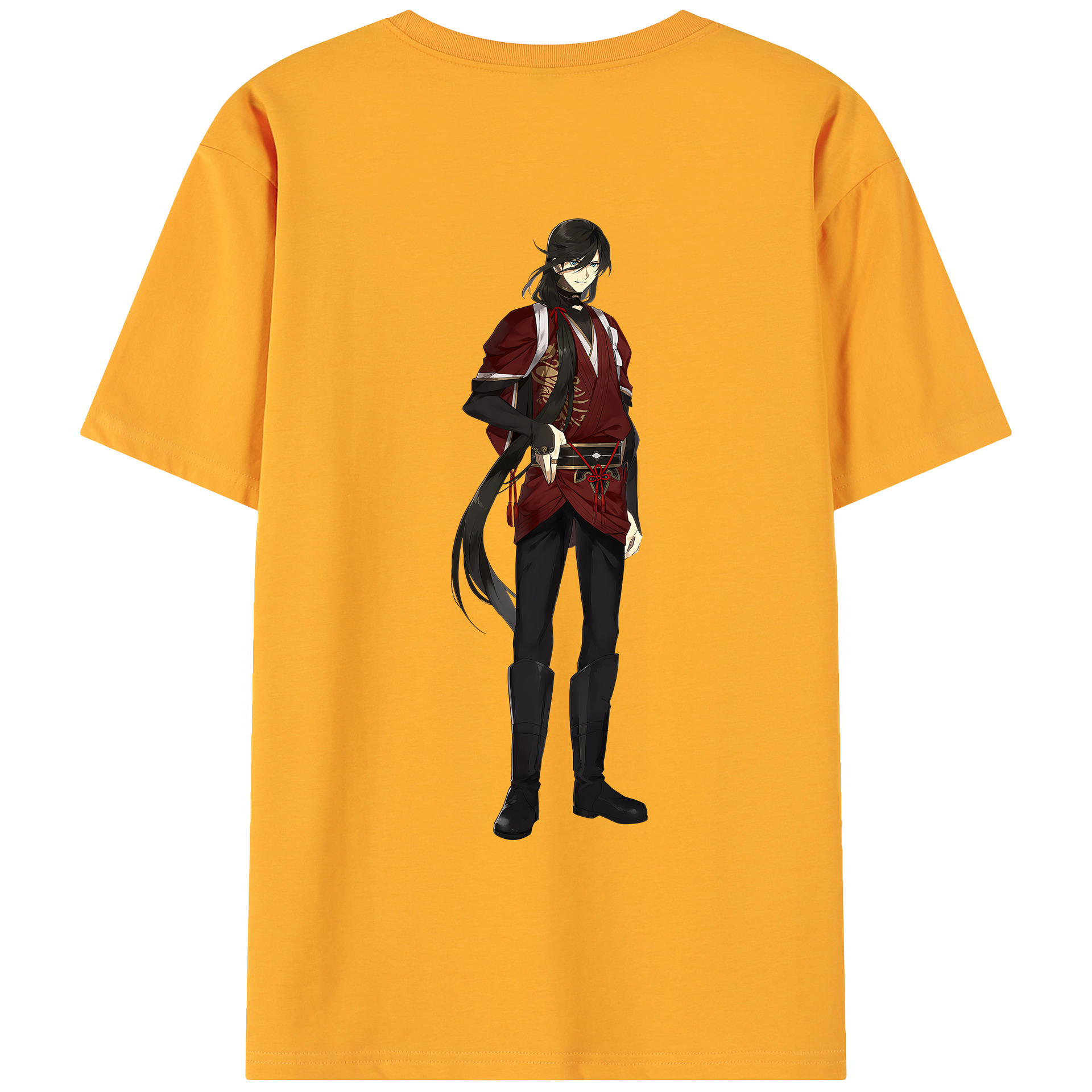 （画像用） 刀剣乱舞 Touken Ranbu 綿100％ メンズ半袖Tシャツ（バックプリント） 通気性