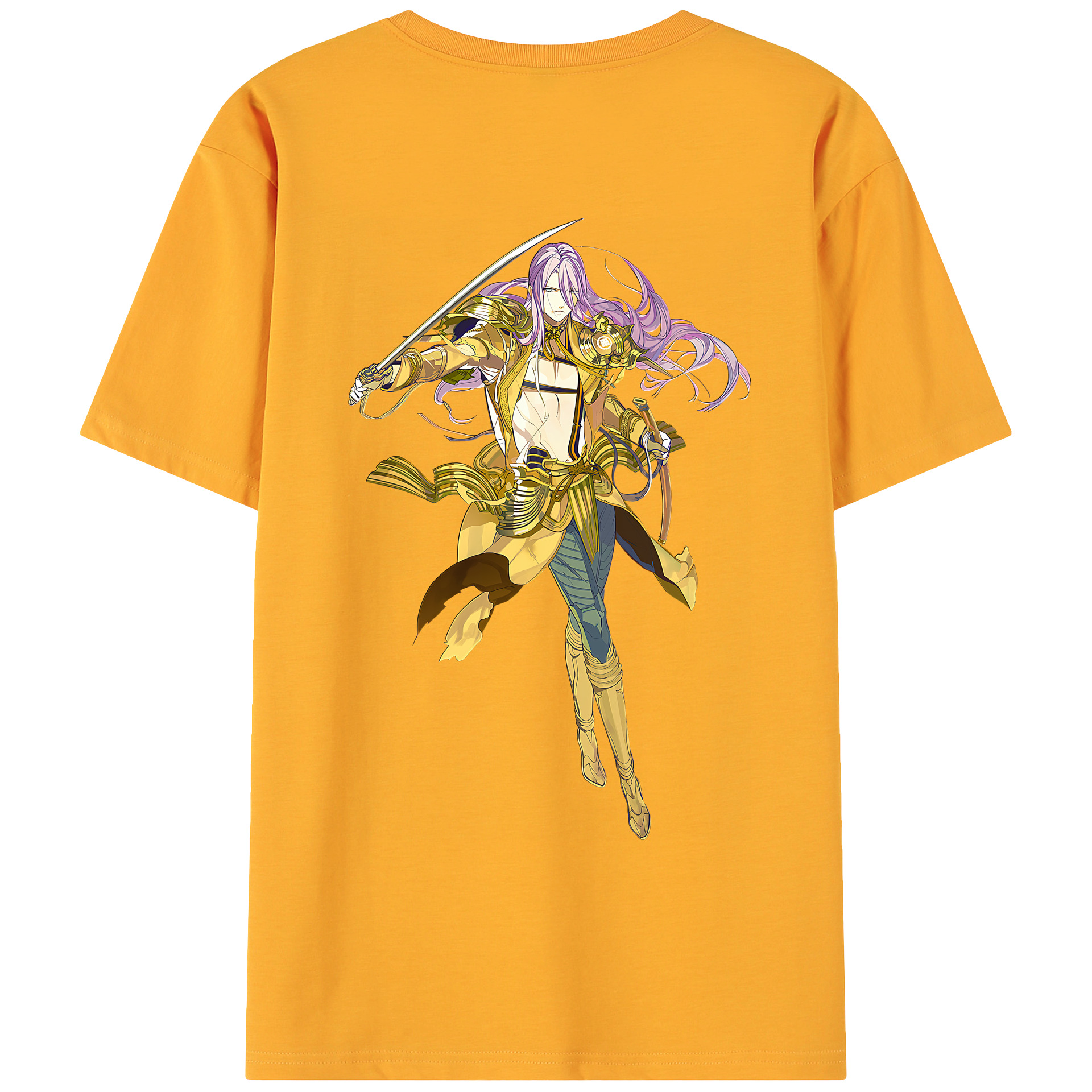 （画像用） 刀剣乱舞 Touken Ranbu 綿100％ メンズ半袖Tシャツ（バックプリント） 通気性