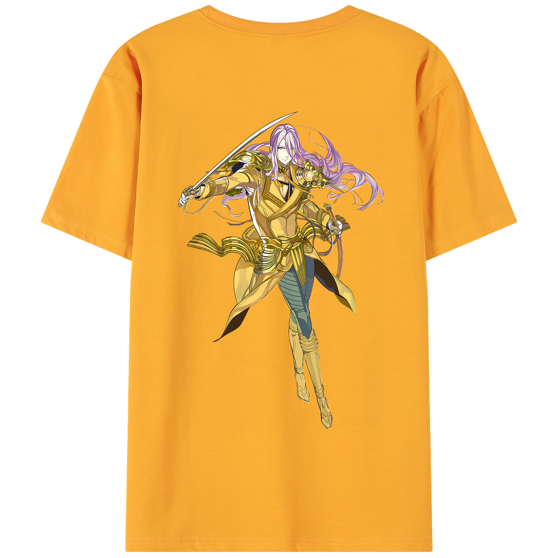 （画像用） 刀剣乱舞 Touken Ranbu 綿100％ メンズ半袖Tシャツ（バックプリント） 通気性
