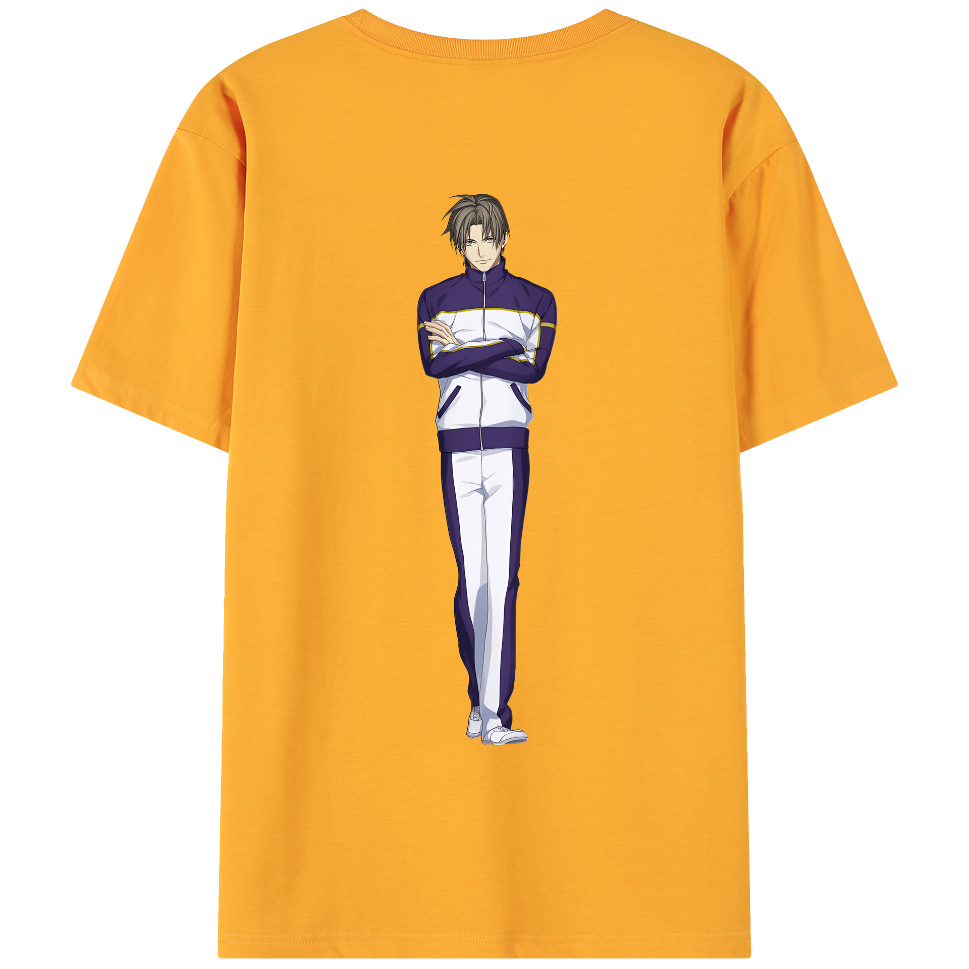 （画像用） 刀剣乱舞 Touken Ranbu 綿100％ メンズ半袖Tシャツ（バックプリント） 通気性