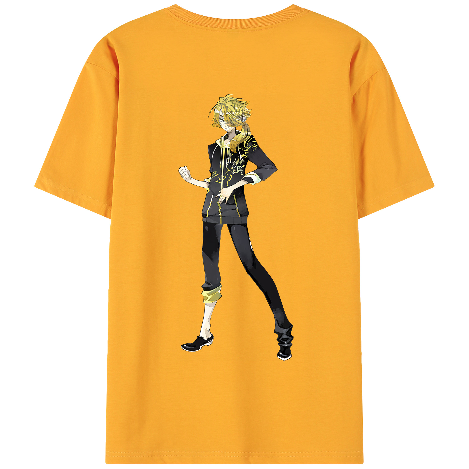（画像用） 刀剣乱舞 Touken Ranbu 綿100％ メンズ半袖Tシャツ（バックプリント） 通気性