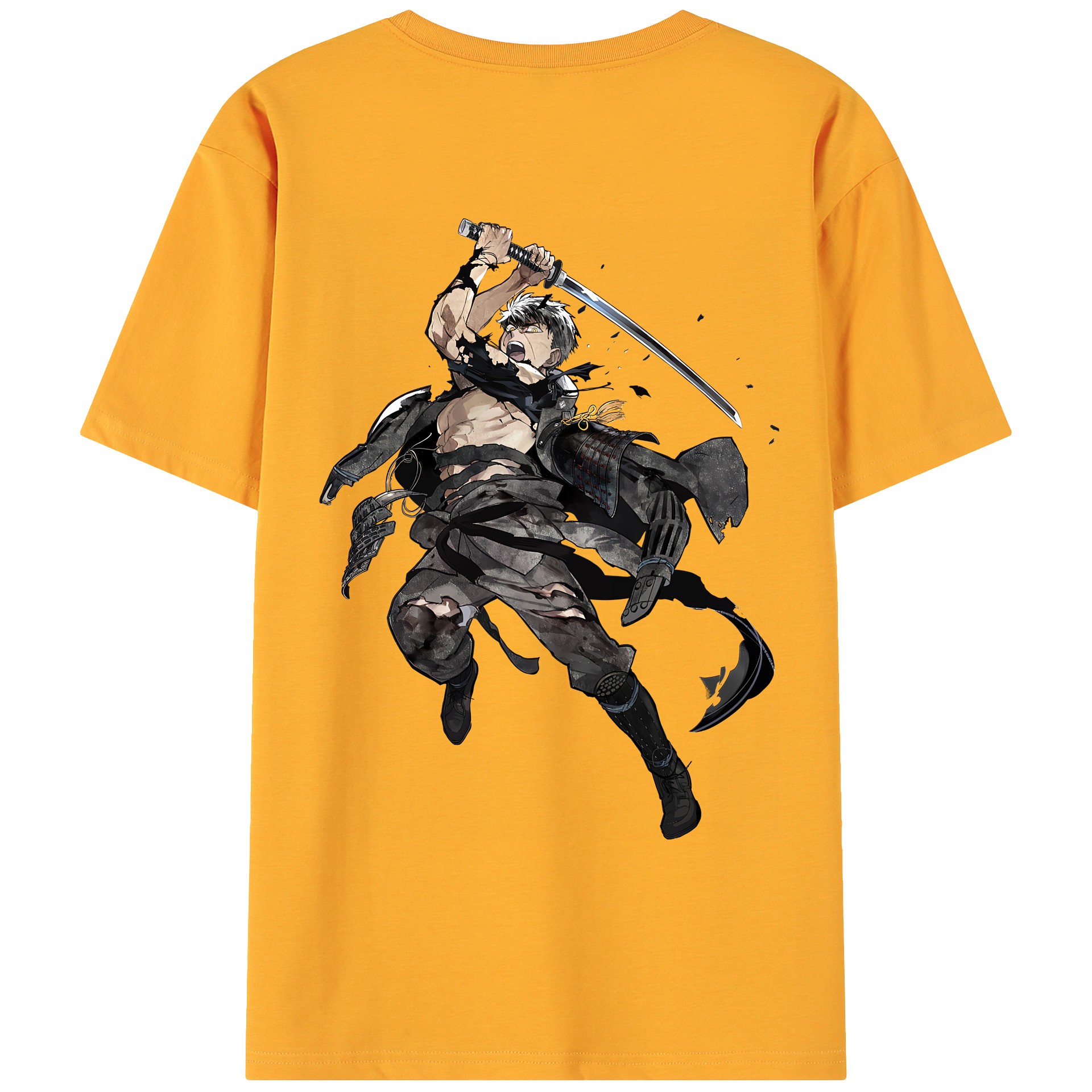 （画像用） 刀剣乱舞 Touken Ranbu 綿100％ メンズ半袖Tシャツ（バックプリント） 通気性