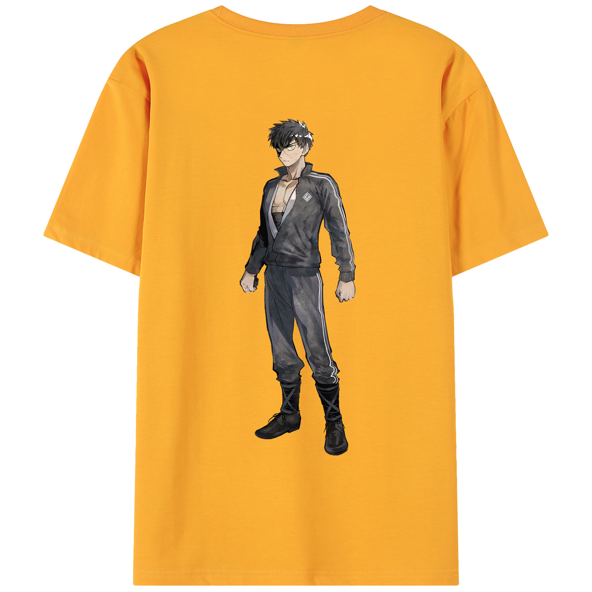 （画像用） 刀剣乱舞 Touken Ranbu 綿100％ メンズ半袖Tシャツ（バックプリント） 通気性