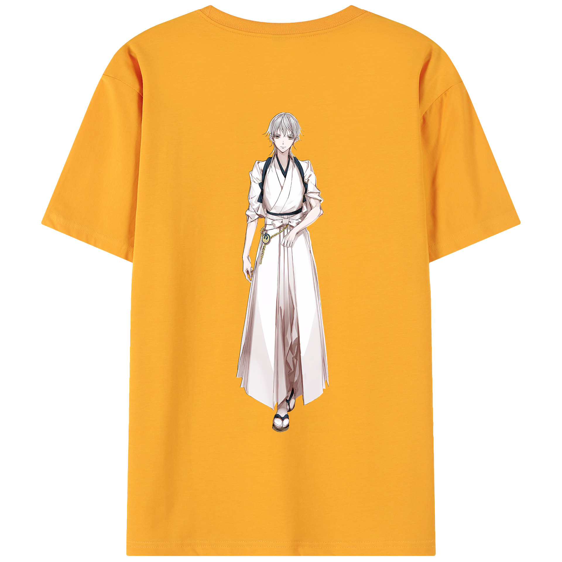 （画像用） 刀剣乱舞 Touken Ranbu 綿100％ メンズ半袖Tシャツ（バックプリント） 通気性