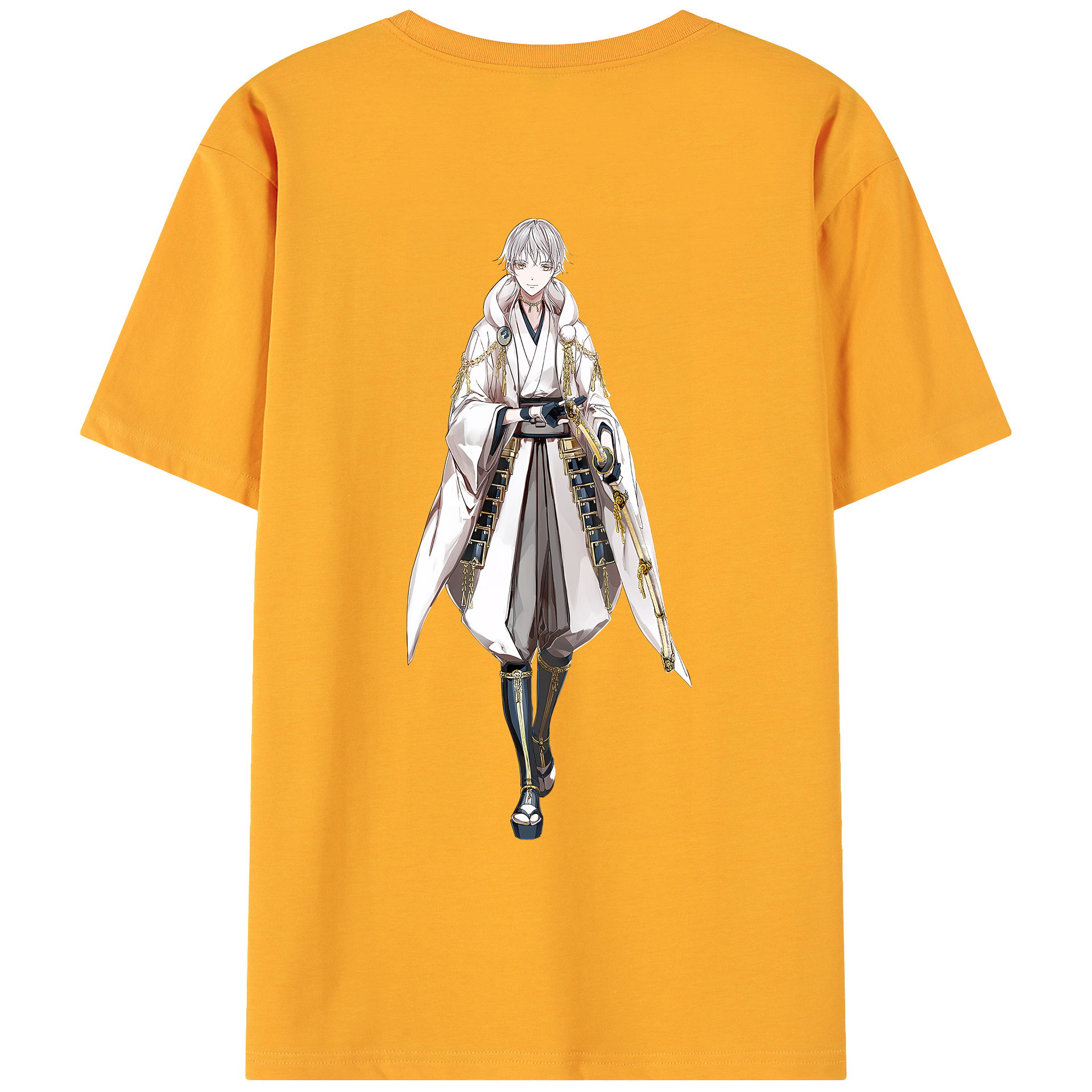 （画像用） 刀剣乱舞 Touken Ranbu 綿100％ メンズ半袖Tシャツ（バックプリント） 通気性