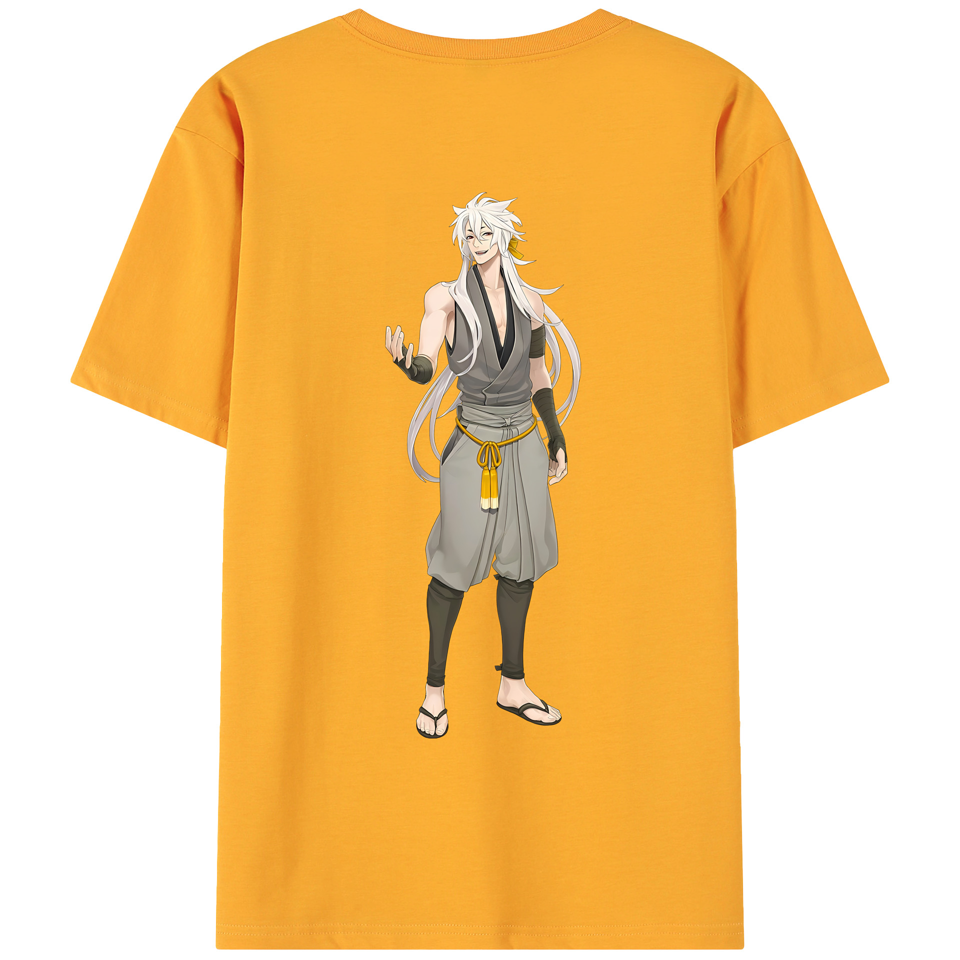 （画像用） 刀剣乱舞 Touken Ranbu 綿100％ メンズ半袖Tシャツ（バックプリント） 通気性