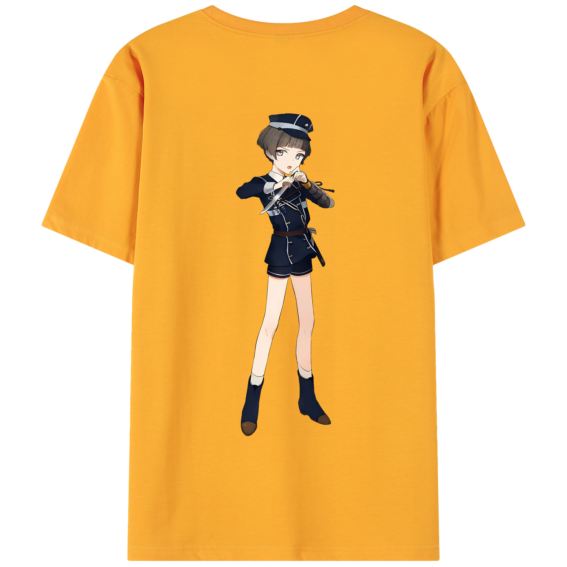 （画像用） 刀剣乱舞 Touken Ranbu 綿100％ メンズ半袖Tシャツ（バックプリント） 通気性