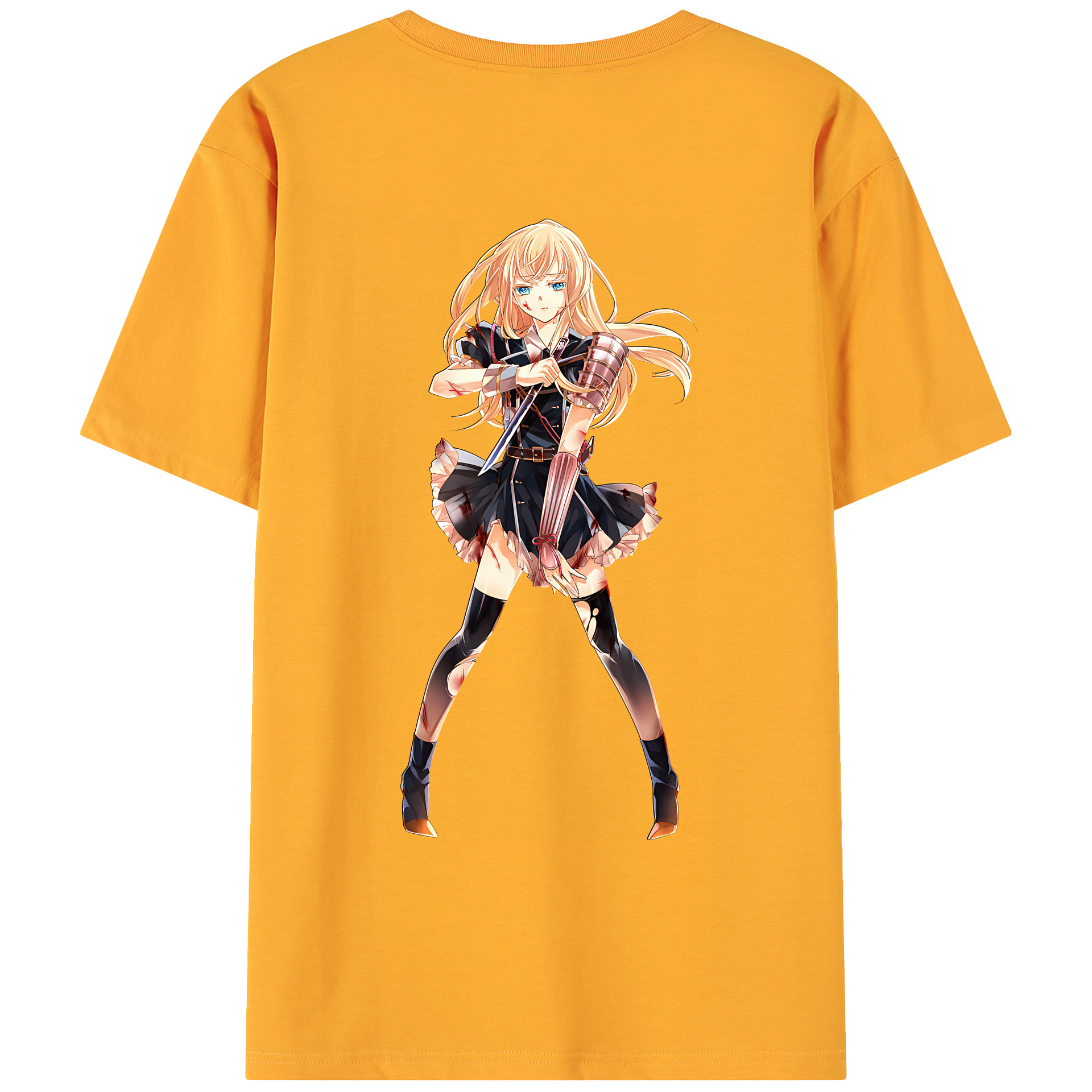 （画像用） 刀剣乱舞 Touken Ranbu 綿100％ メンズ半袖Tシャツ（バックプリント） 通気性