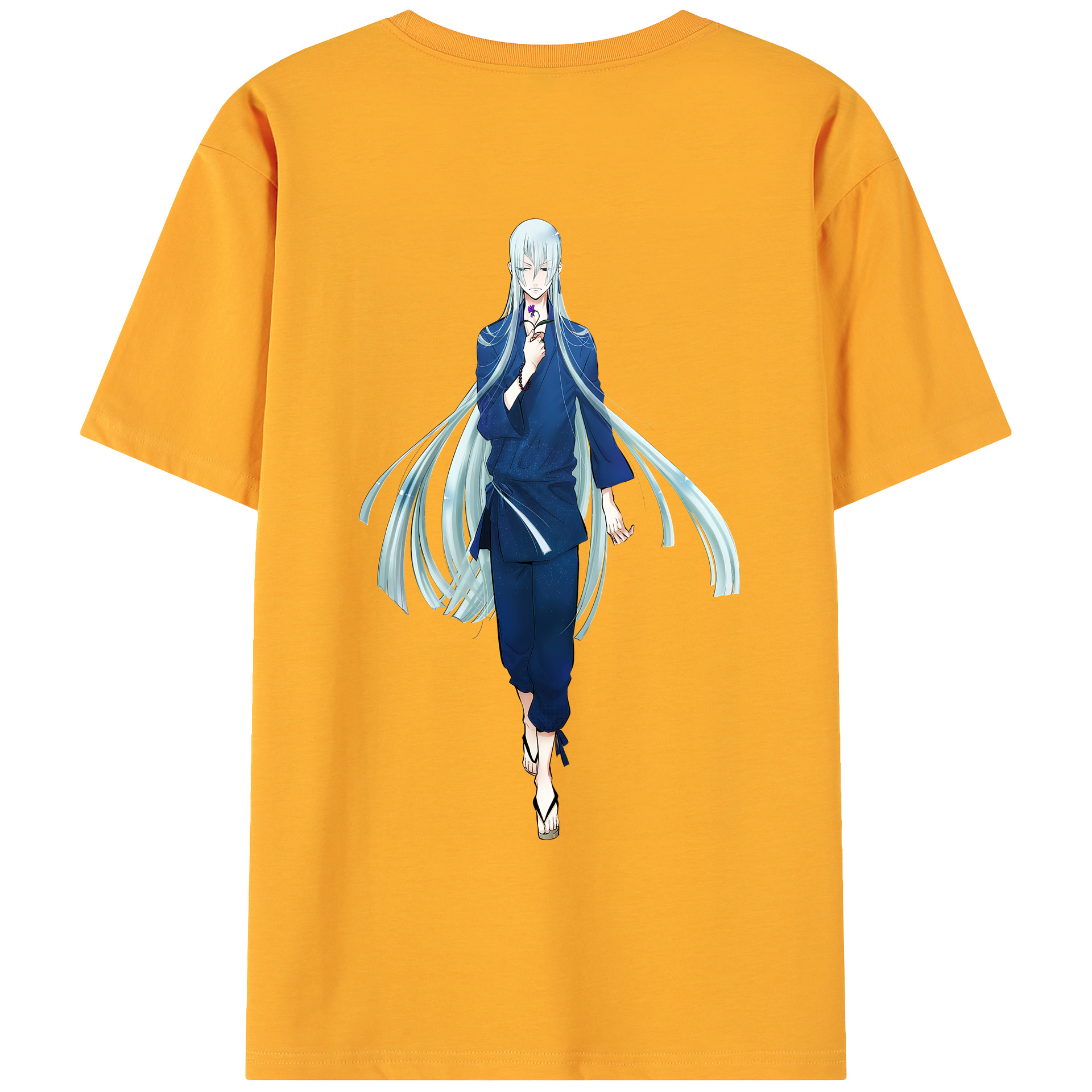（画像用） 刀剣乱舞 Touken Ranbu 綿100％ メンズ半袖Tシャツ（バックプリント） 通気性