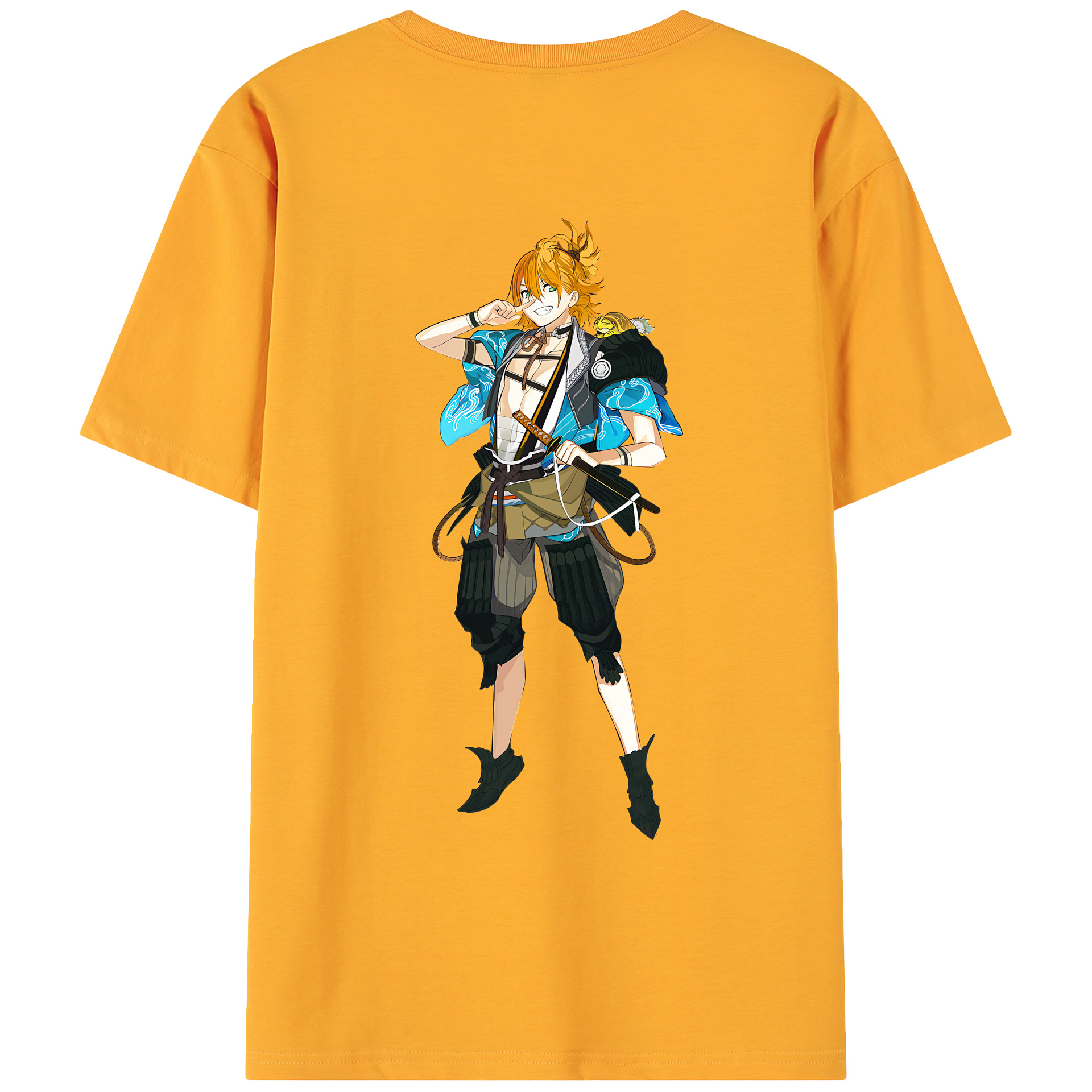 （画像用） 刀剣乱舞 Touken Ranbu 綿100％ メンズ半袖Tシャツ（バックプリント） 通気性