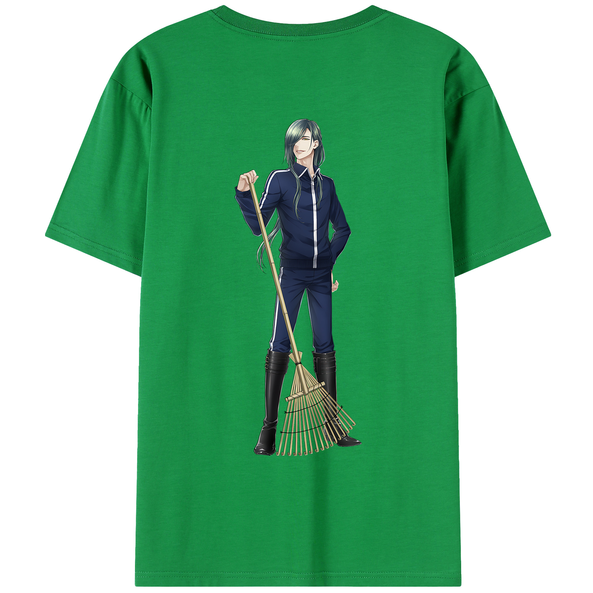 （画像用） 刀剣乱舞 Touken Ranbu 綿100％ メンズ半袖Tシャツ（バックプリント） 通気性