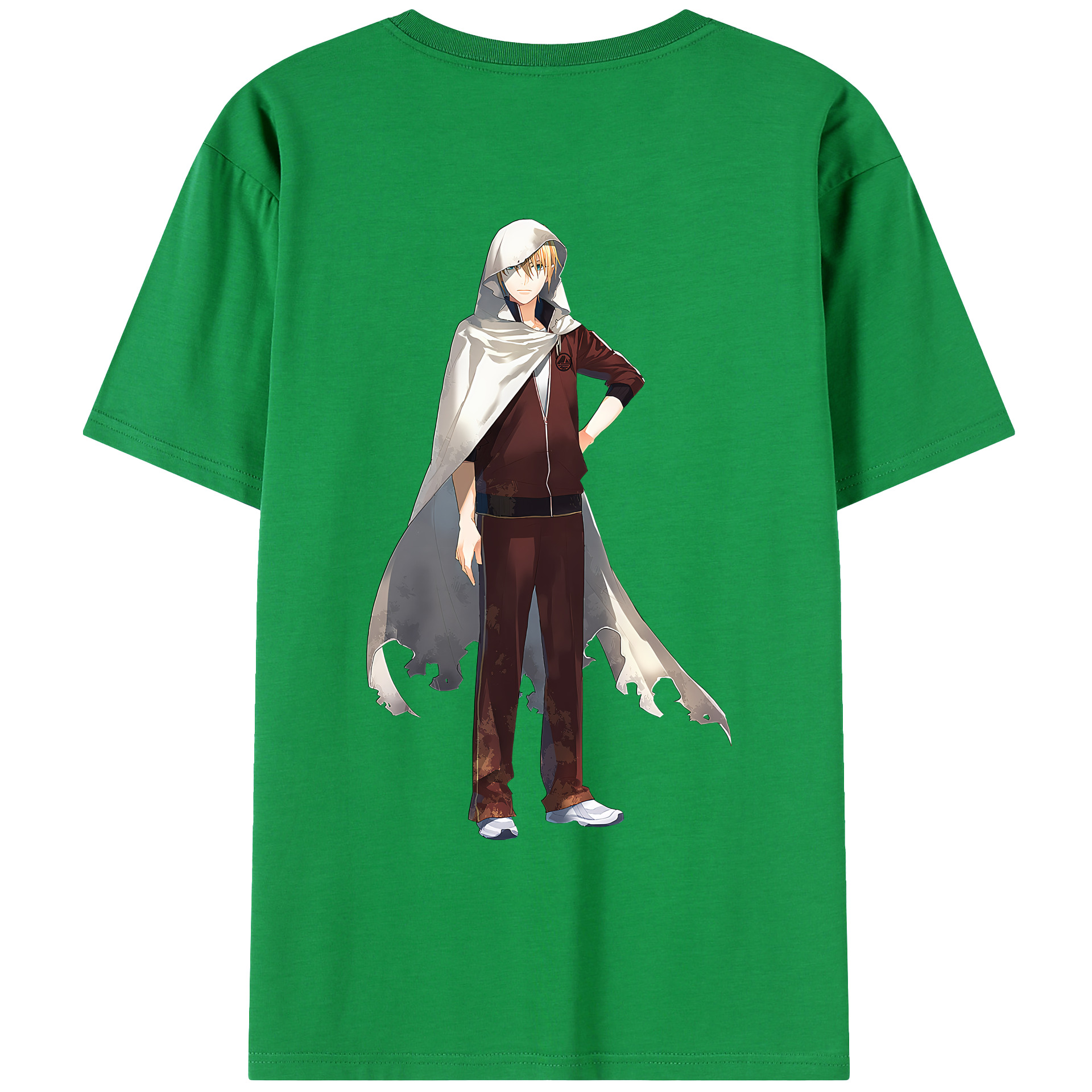 （画像用） 刀剣乱舞 Touken Ranbu 綿100％ メンズ半袖Tシャツ（バックプリント） 通気性