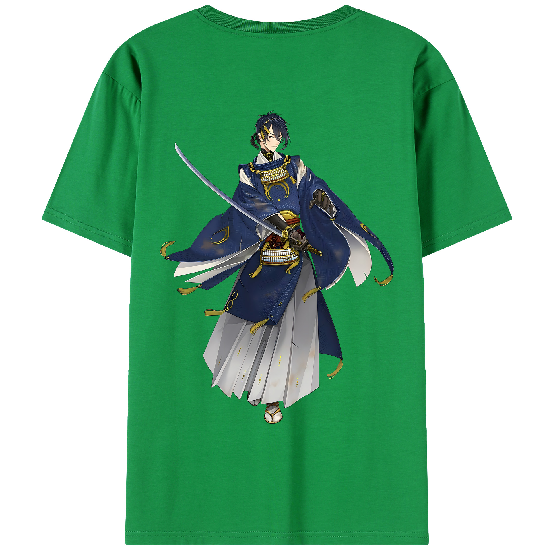 （画像用） 刀剣乱舞 Touken Ranbu 綿100％ メンズ半袖Tシャツ（バックプリント） 通気性