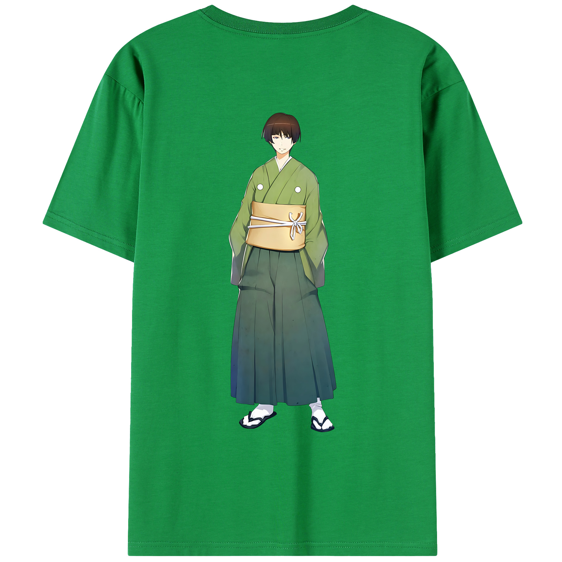 （画像用） 刀剣乱舞 Touken Ranbu 綿100％ メンズ半袖Tシャツ（バックプリント） 通気性