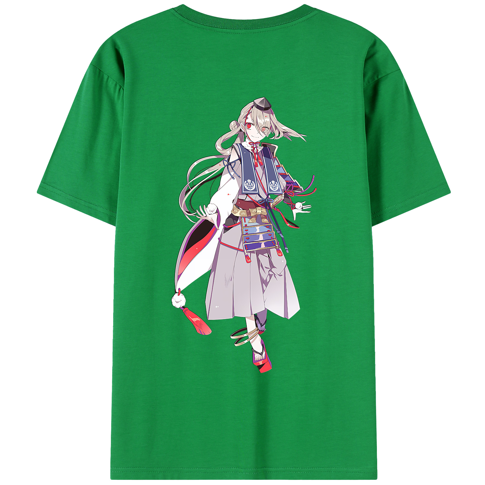 （画像用） 刀剣乱舞 Touken Ranbu 綿100％ メンズ半袖Tシャツ（バックプリント） 通気性