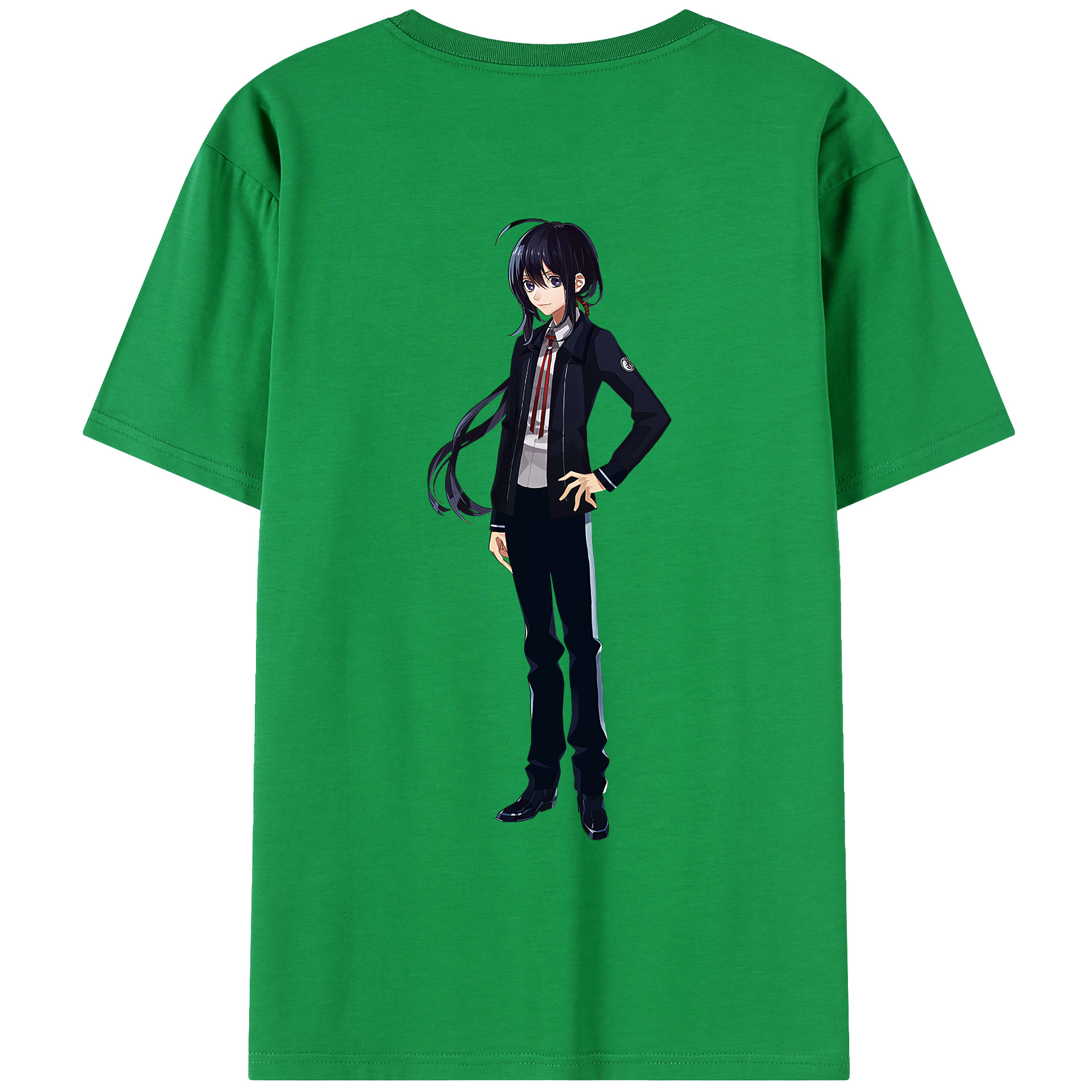 （画像用） 刀剣乱舞 Touken Ranbu 綿100％ メンズ半袖Tシャツ（バックプリント） 通気性