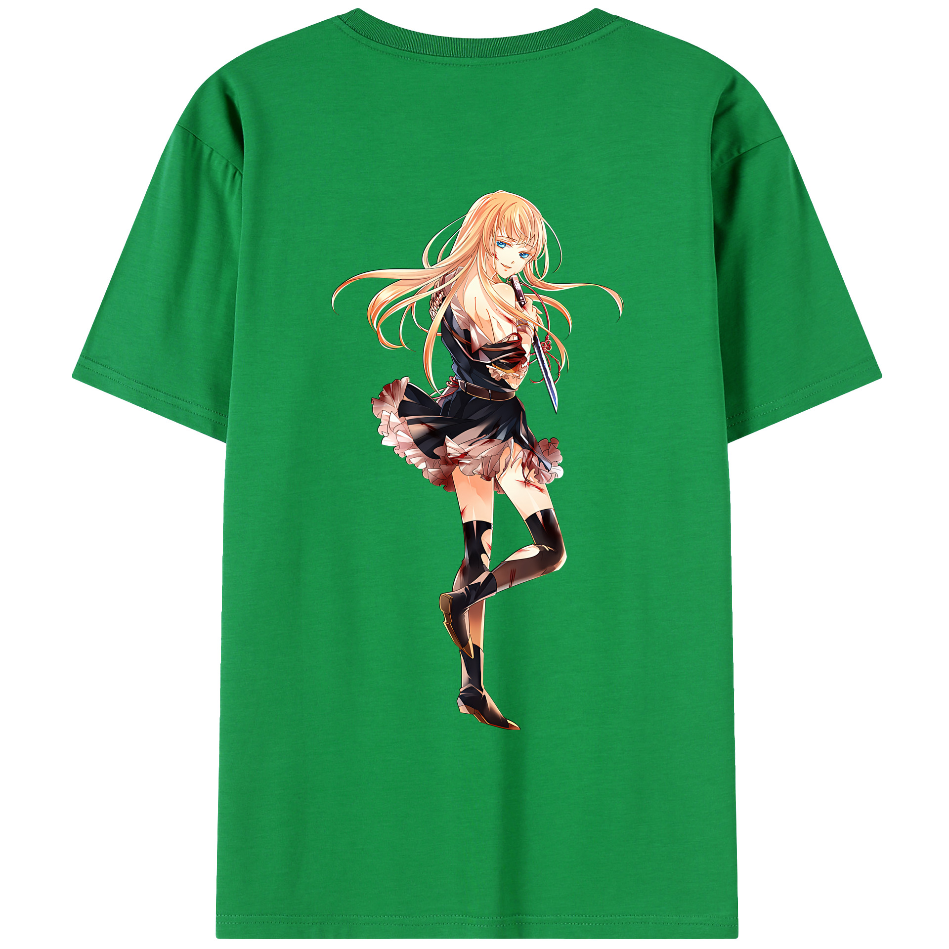 （画像用） 刀剣乱舞 Touken Ranbu 綿100％ メンズ半袖Tシャツ（バックプリント） 通気性